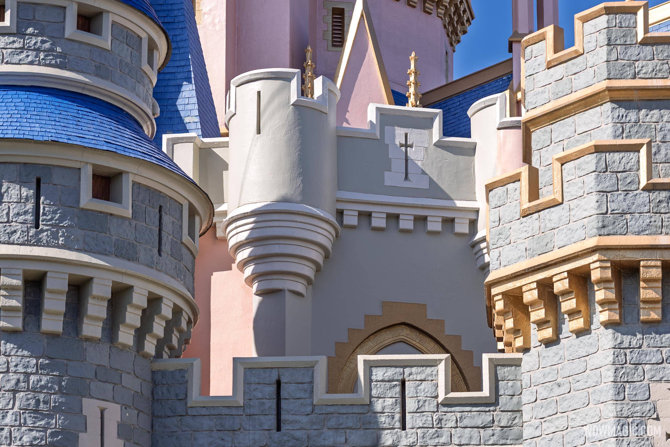 New Cinderella Castle Grey Paint and Moat Draining Progress - February 4 2026
