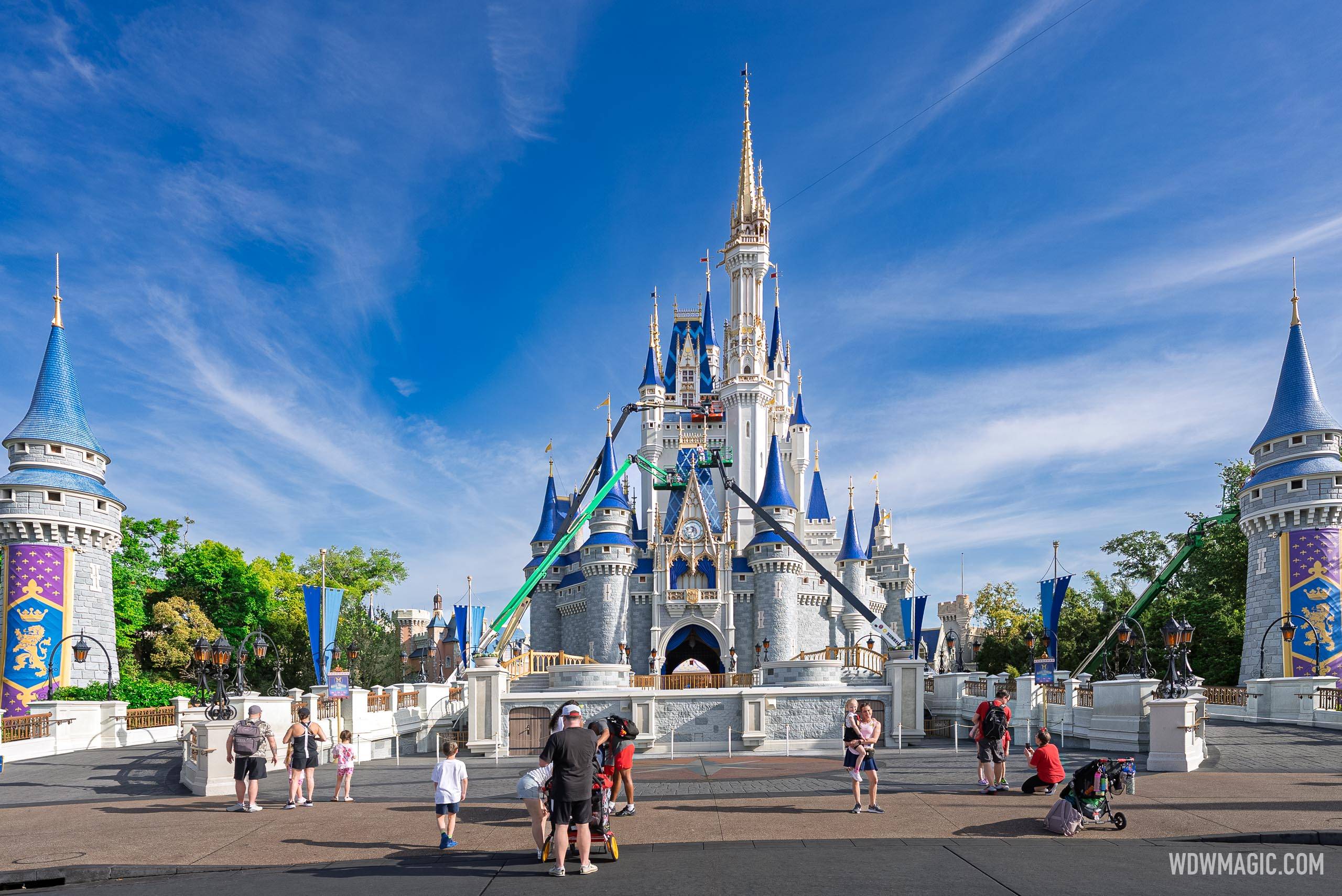 Cinderella Castle Forecourt Turrets Get New Paint