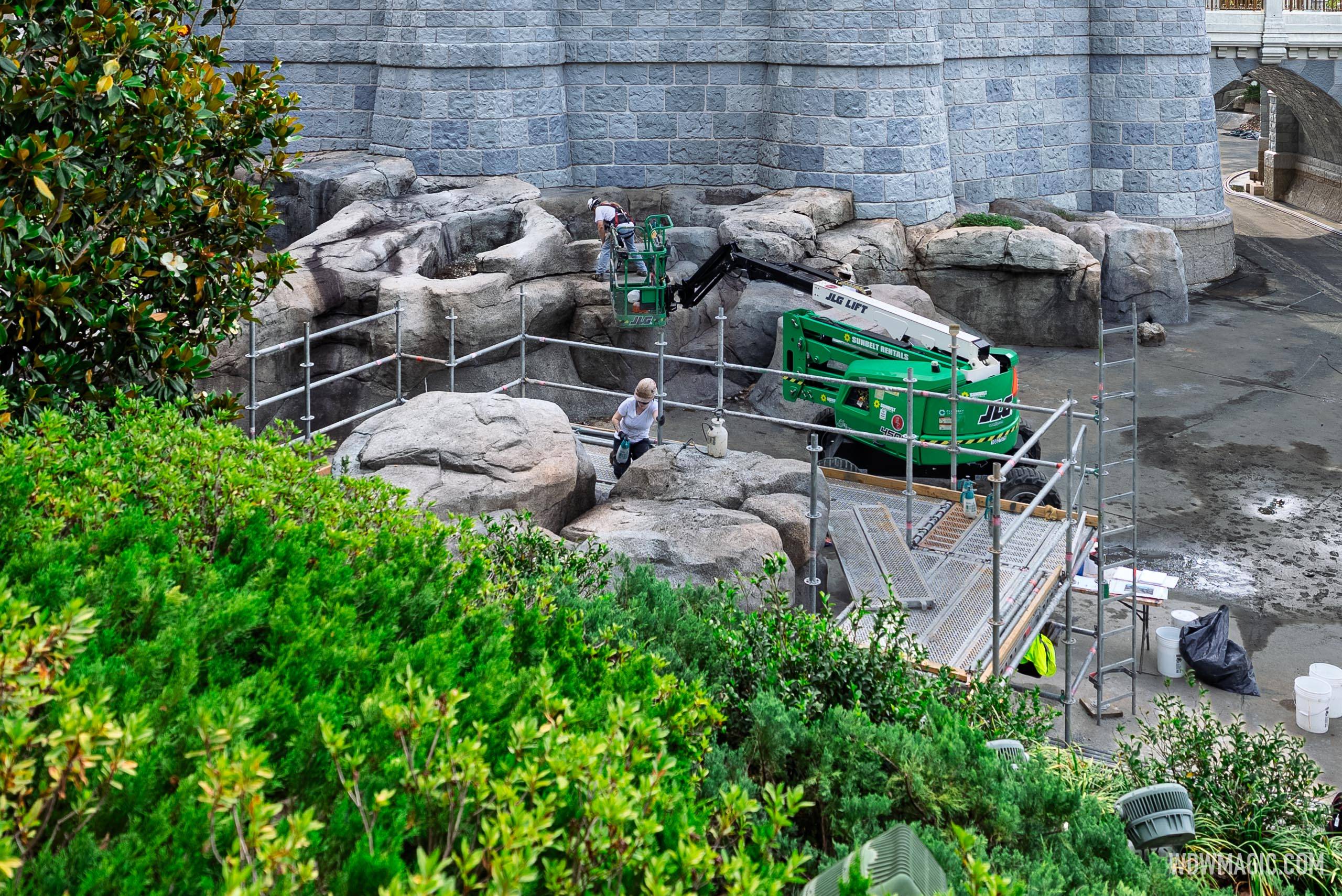 Cinderella Castle Rockwork Refinishing Progress
