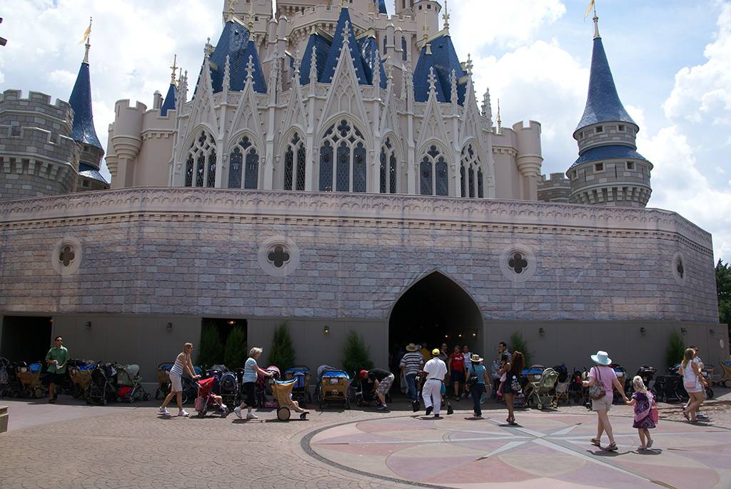 Cinderella Castle lower section under refubishment