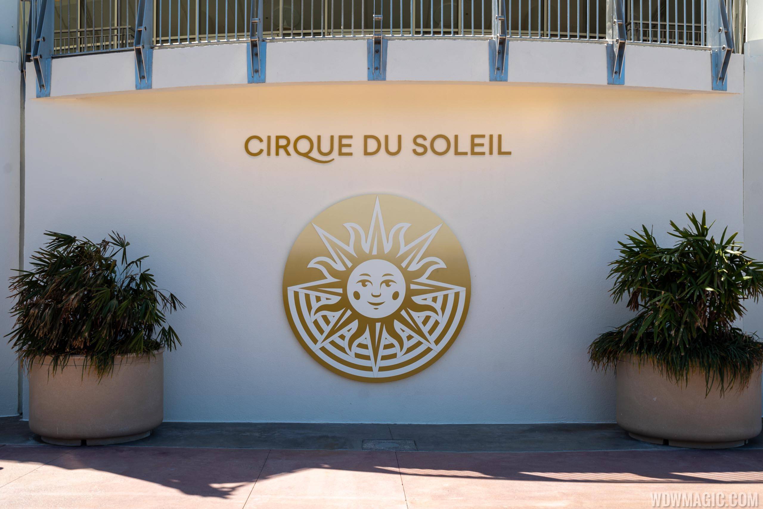 New Cirque du Soleil sign on building exterior