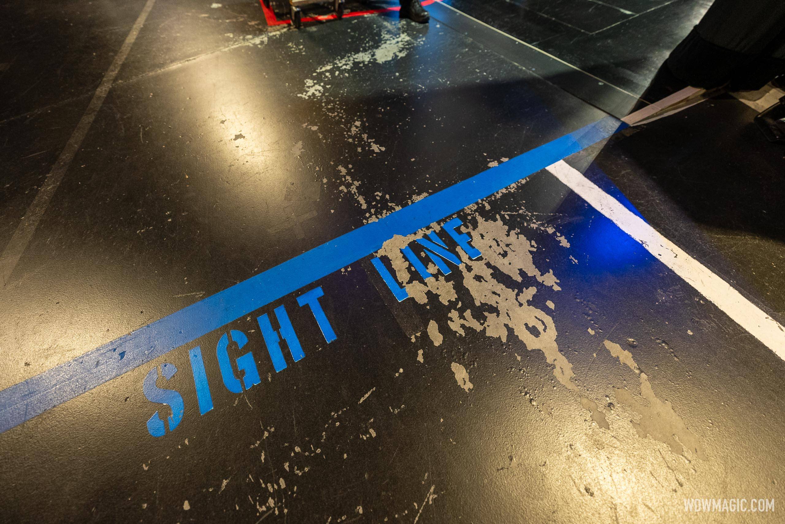 Backstage sightline markers