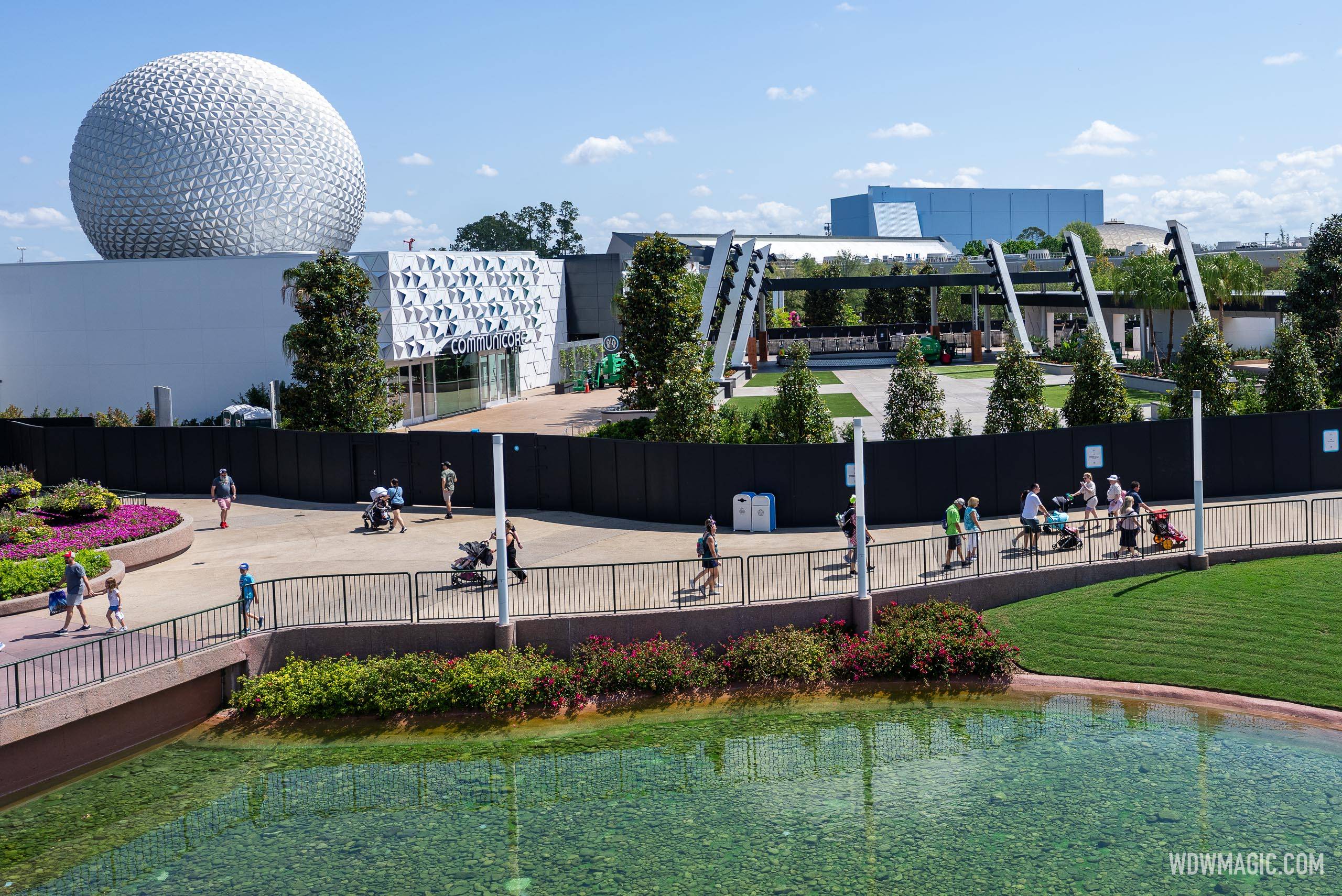 Construction update from CommuniCore Hall and Plaza at EPCOT