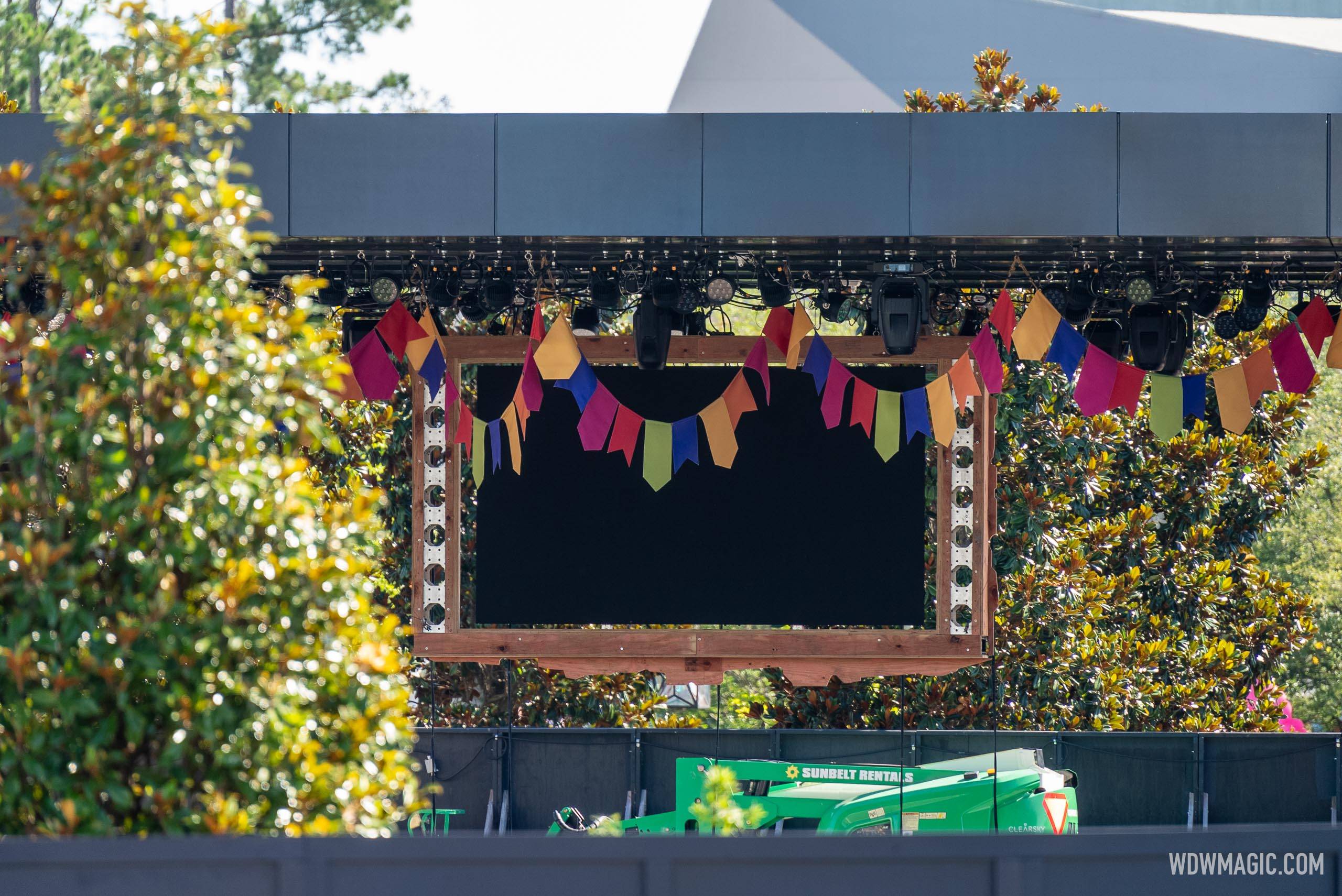 Encanto Show stage preparations at EPCOT May 23 2024