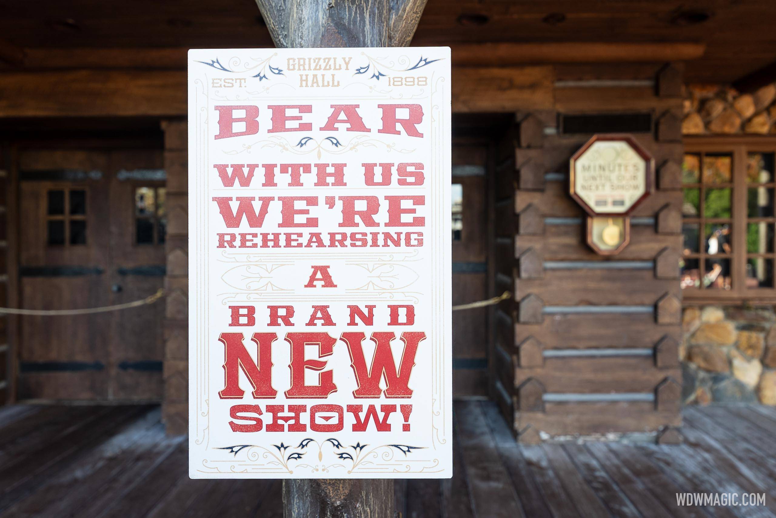 Country Bear Jamboree closed - January 27 2024