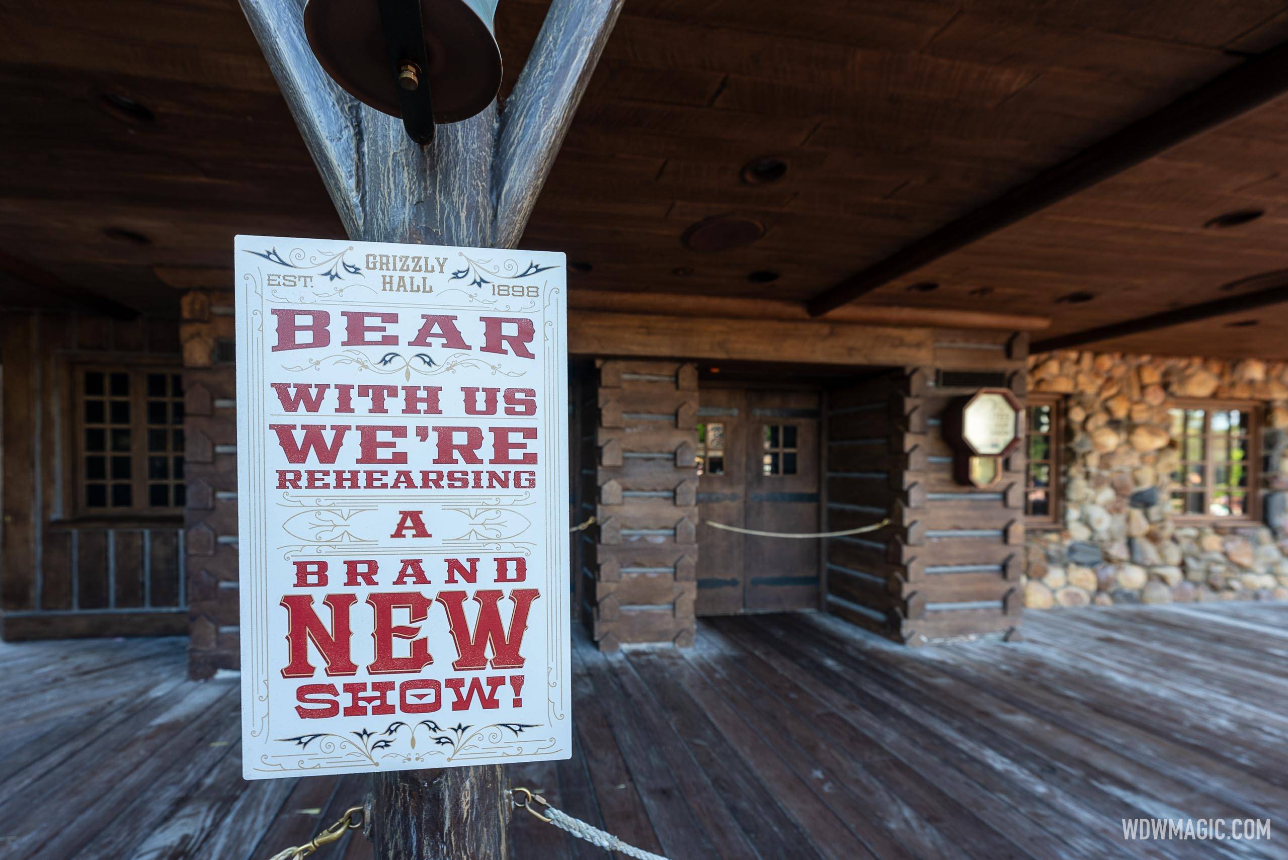 Country Bear Jamboree closed - January 27 2024
