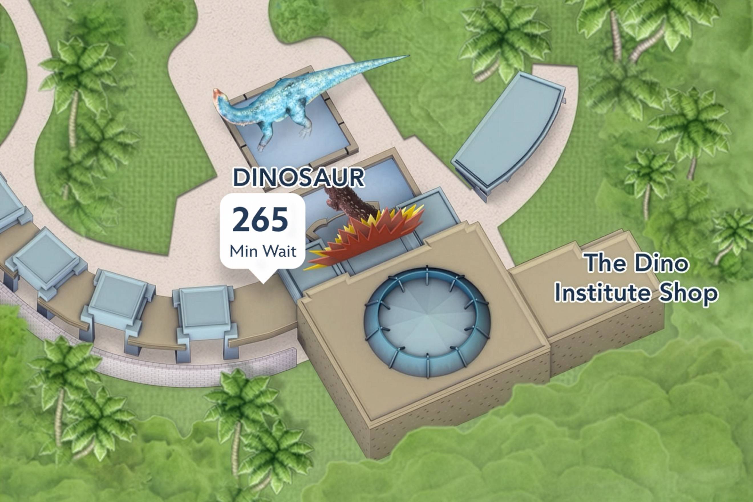 DINOSAUR final day wait time over 4 hours