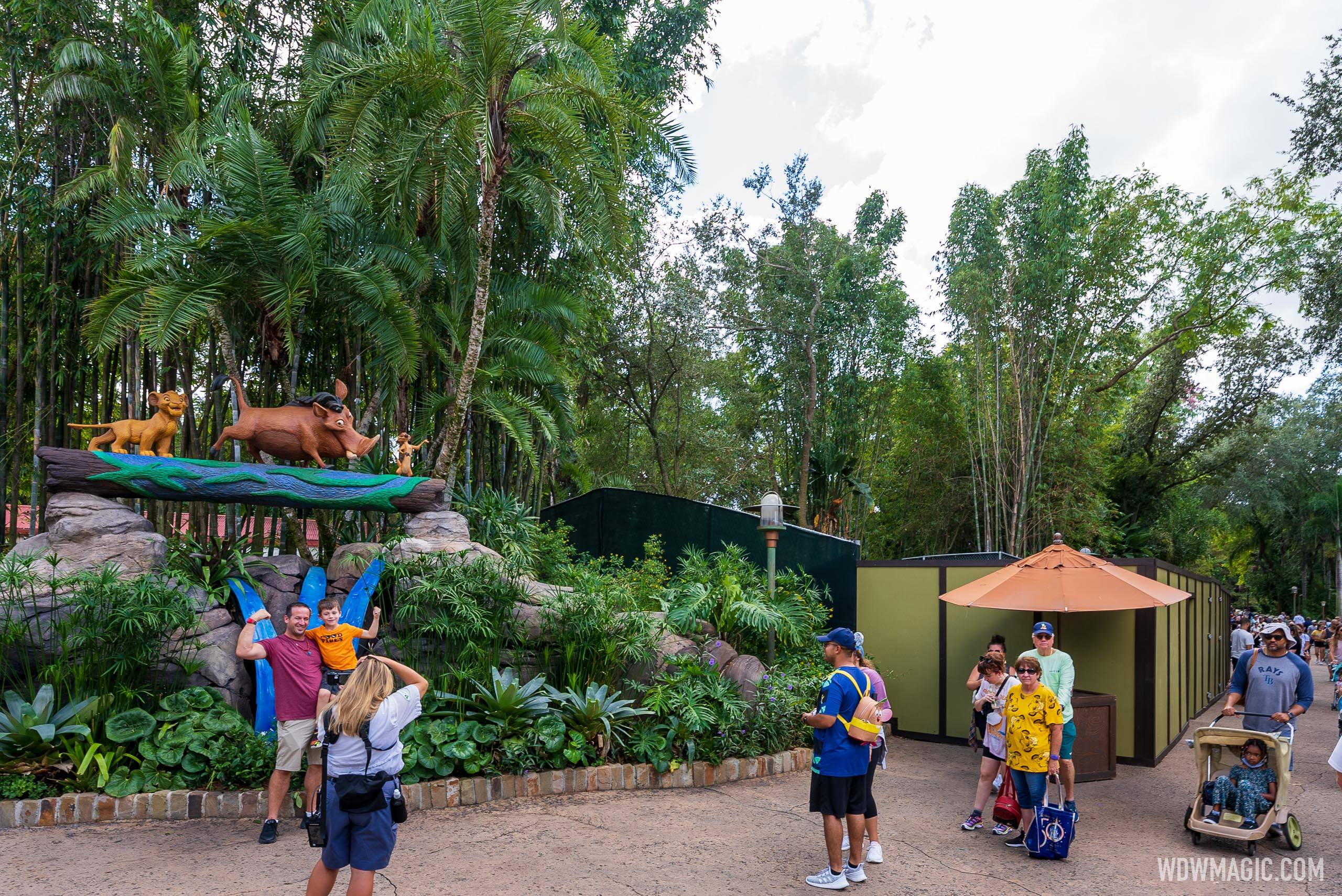 Construction walls on Discovery Island - October 10 2021