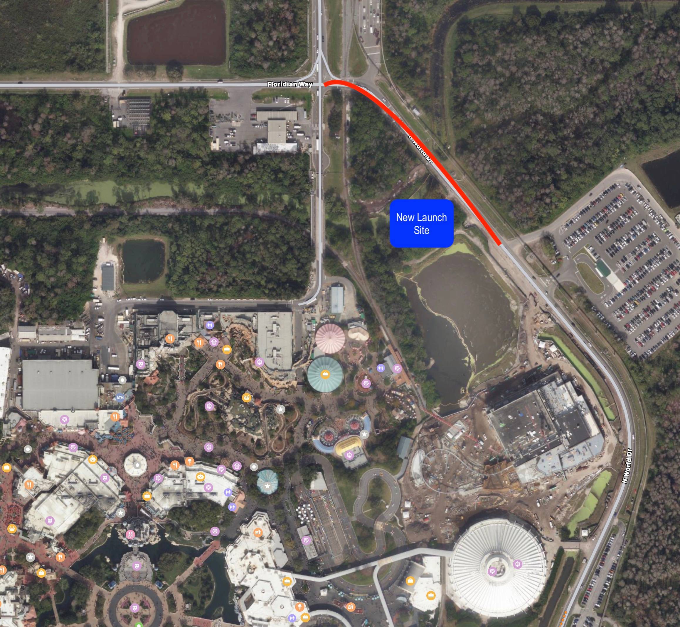 Week-long Road closure coming to World Drive close to proposed new Magic Kingdom firework launch site