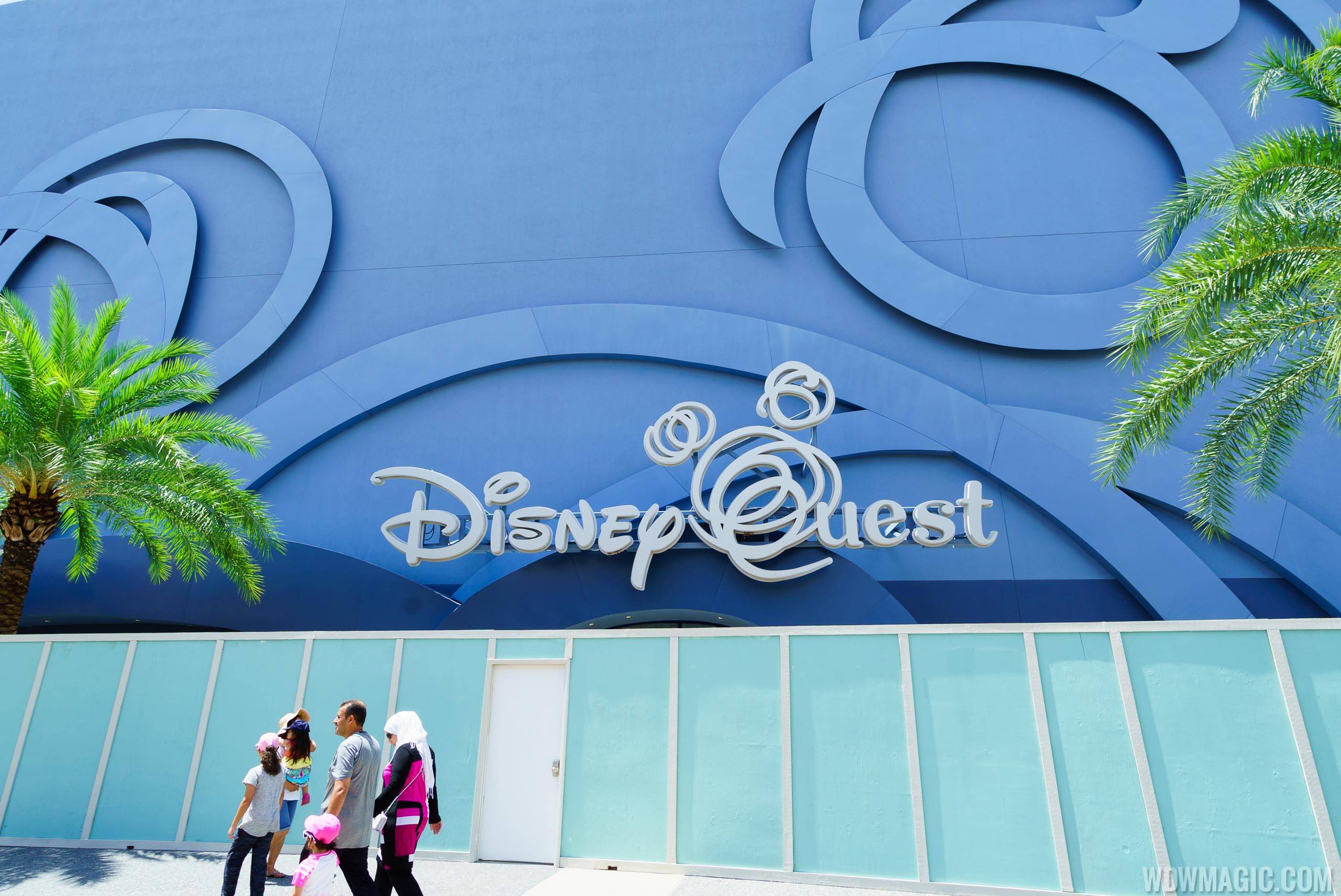Walls around closed Disney Quest