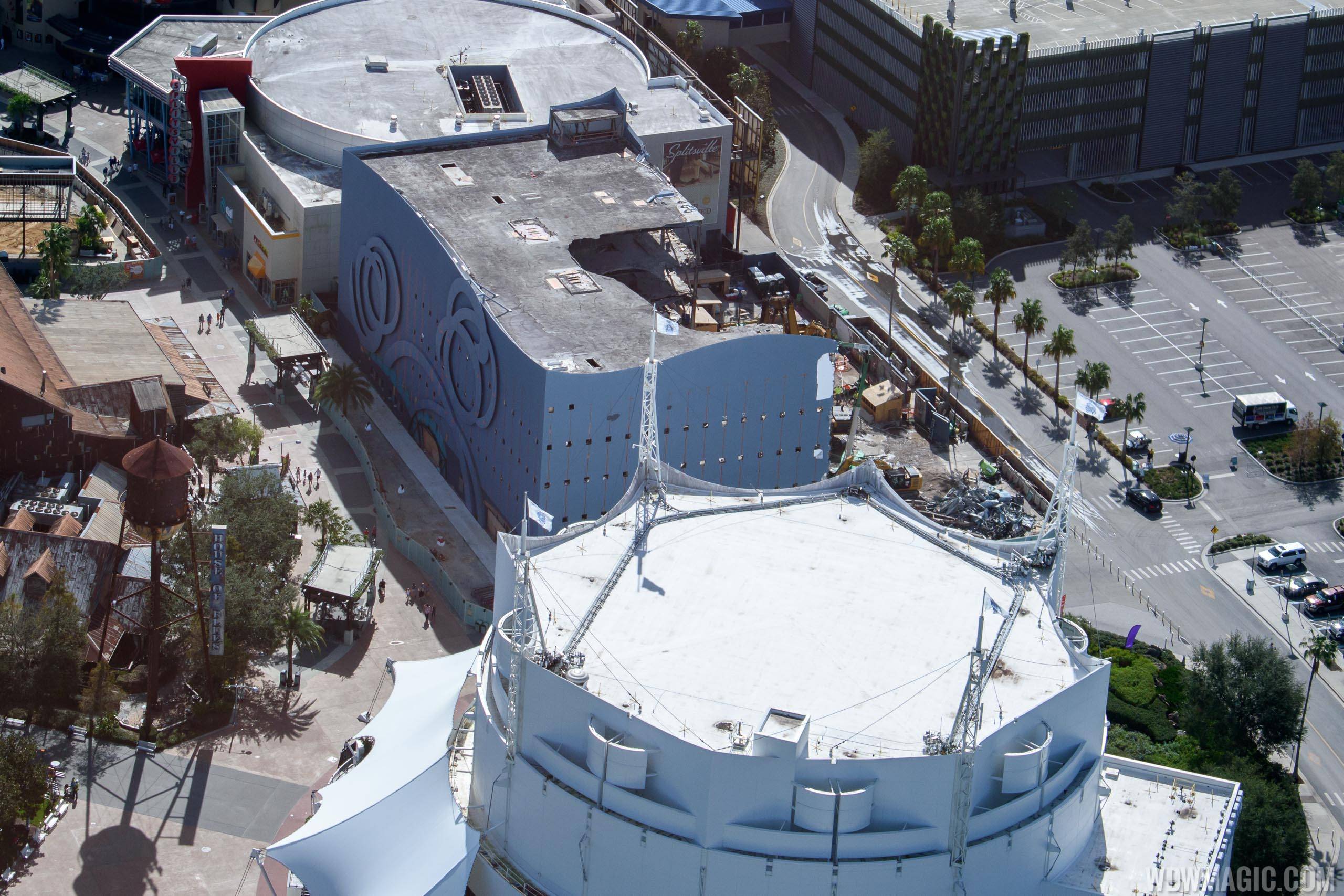 Disney Quest demolition from the air