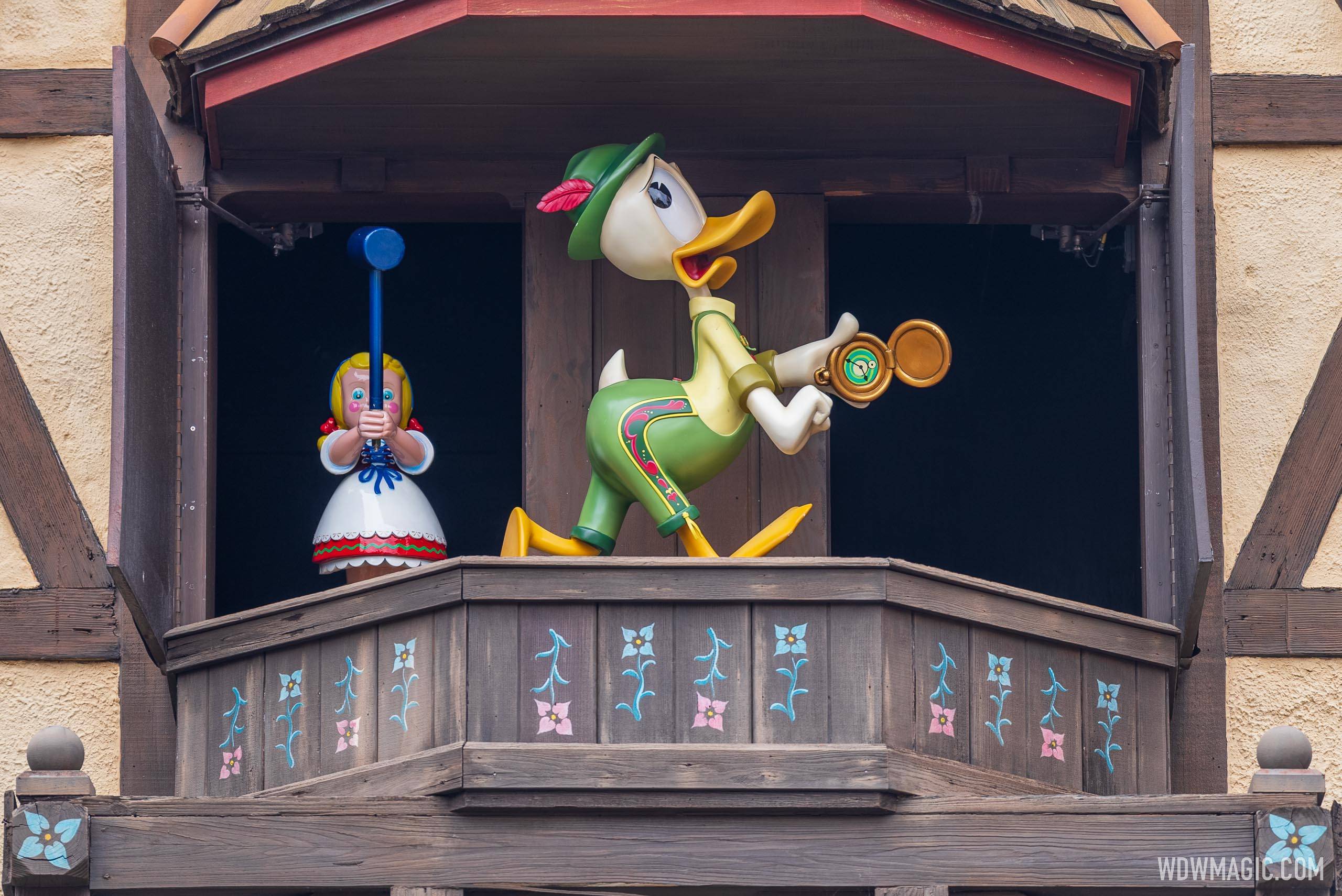 DuckTales characters appear at the Germany pavilion during DuckTales World Showcase Adventure