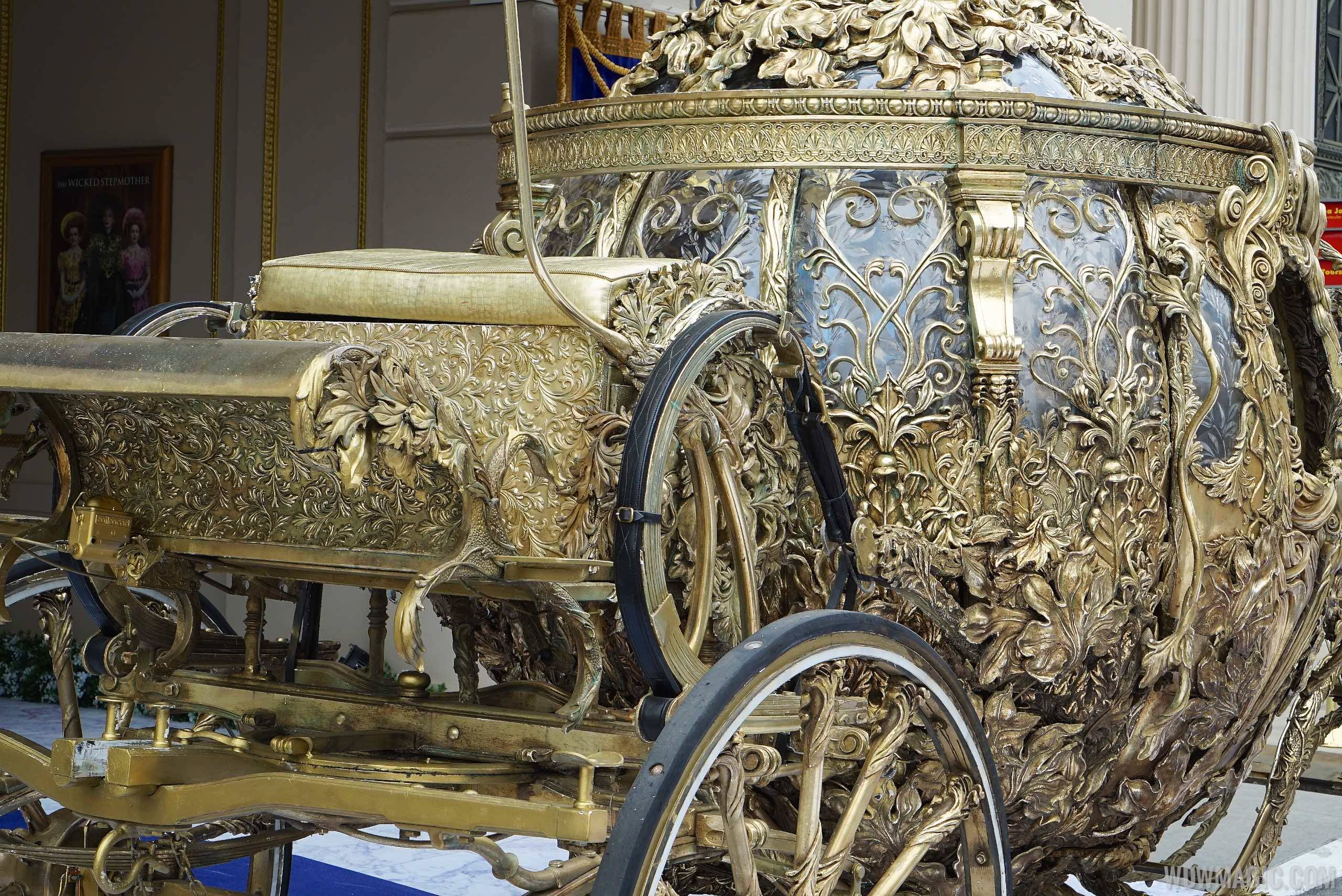 PHOTOS - Golden Coach prop from the upcoming 'Cinderella' movie now on display at Disney's Hollywood Studios