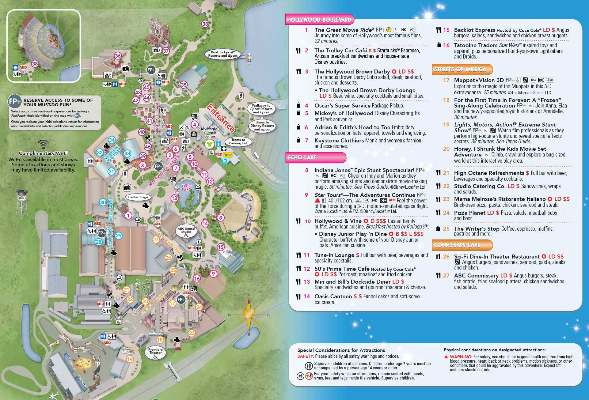 March 2015 Studios guide map