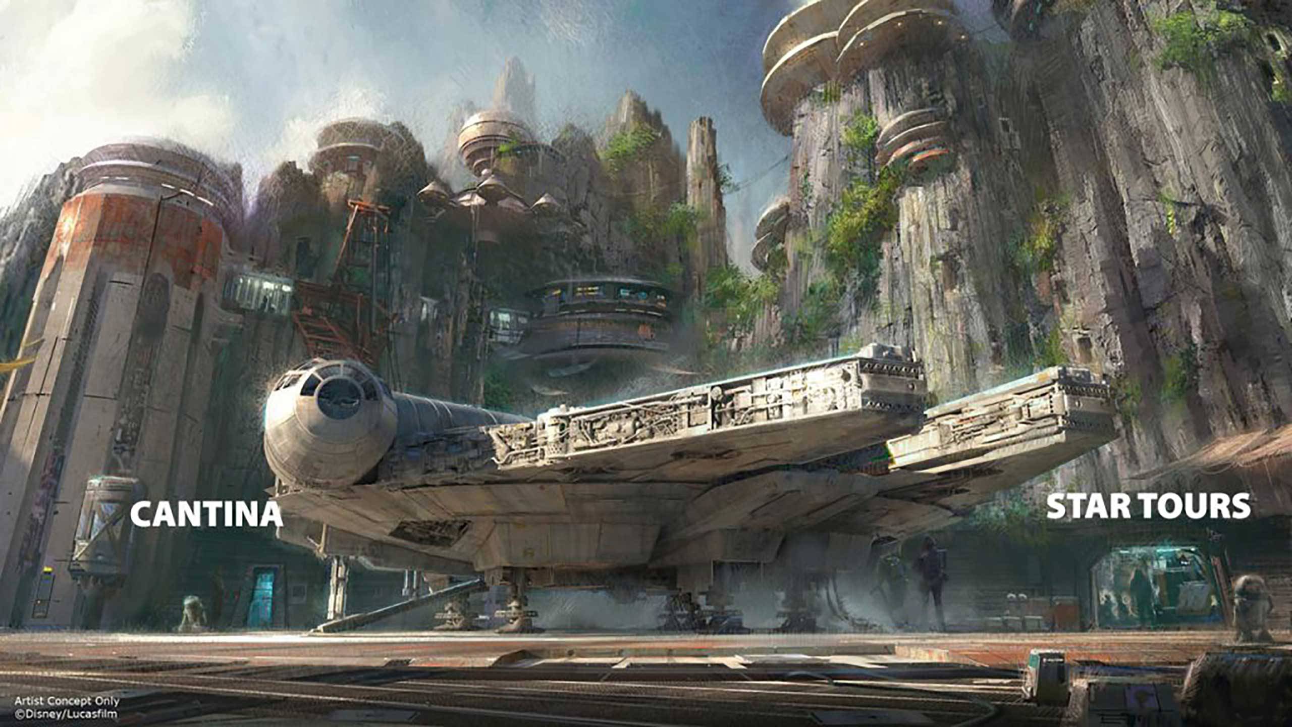 Possible attraction layout at Star Wars Land in Disney's Hollywood Studios. By Ignohippo.