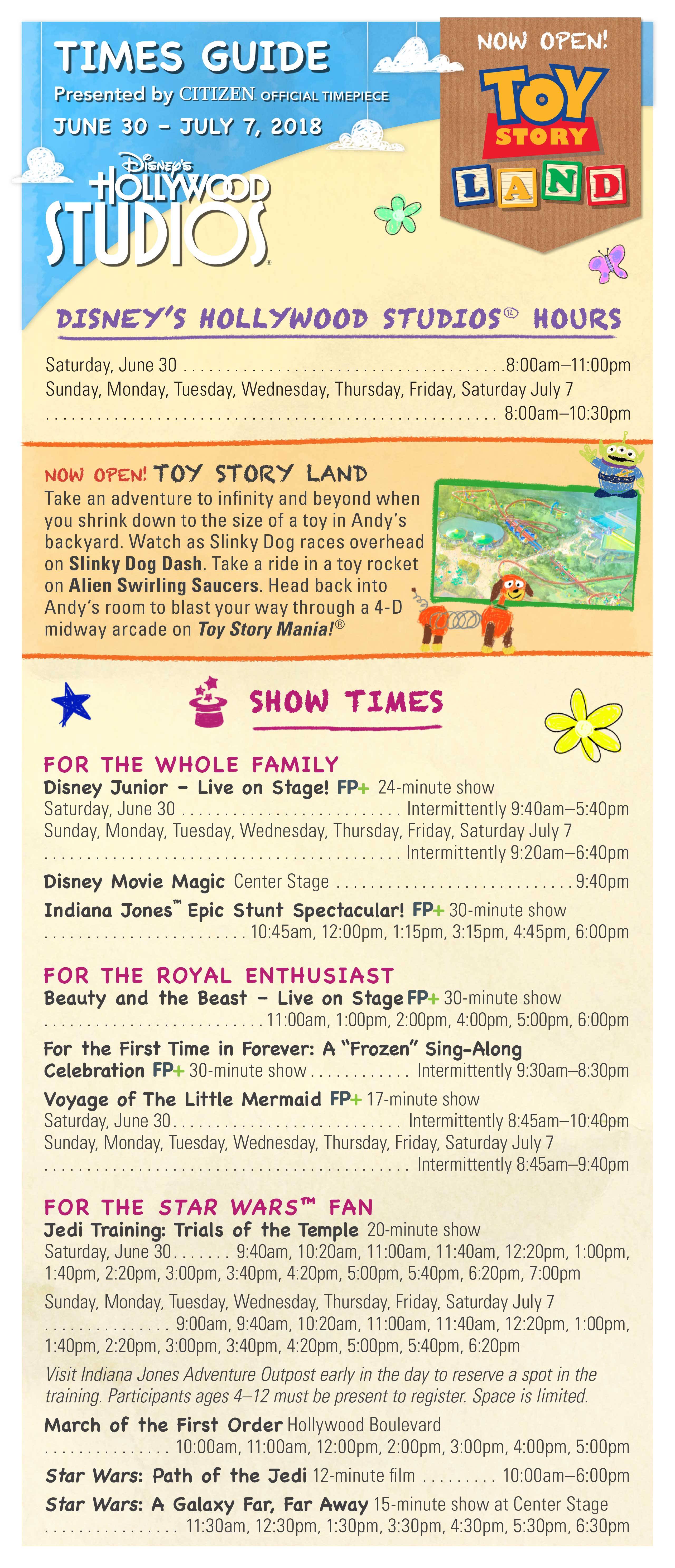 Toy Story Land Times Guide - Front