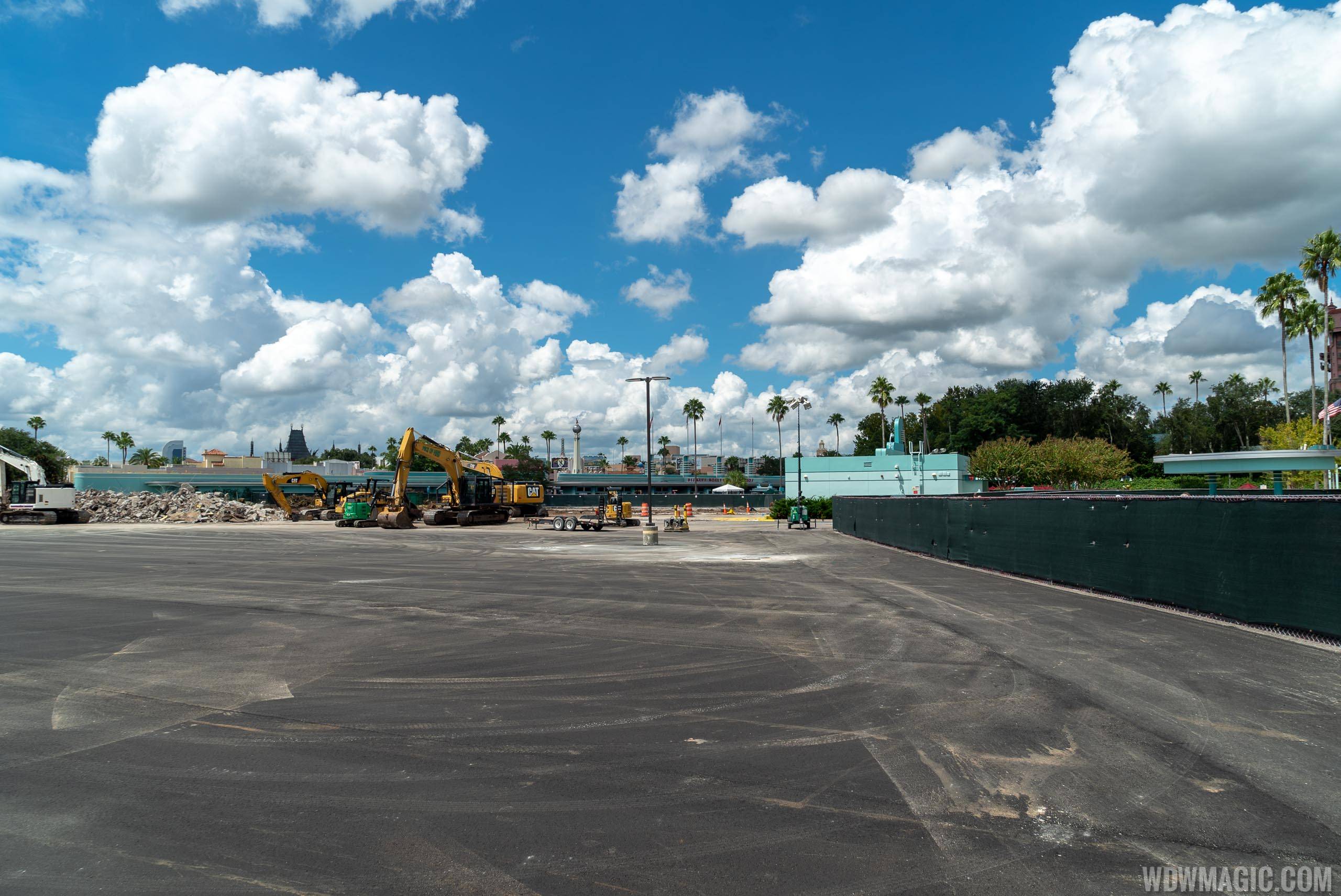 Disney's Hollywood Studios former bus stop demolition and main entrance work