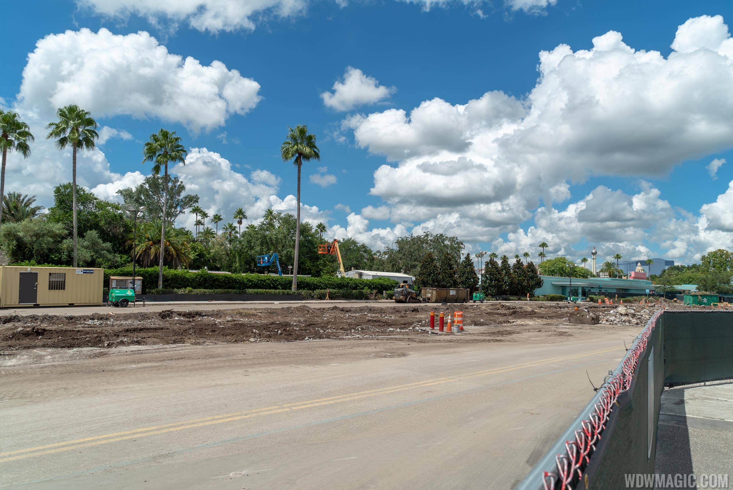 Disney's Hollywood Studios former bus stop demolition and main entrance work