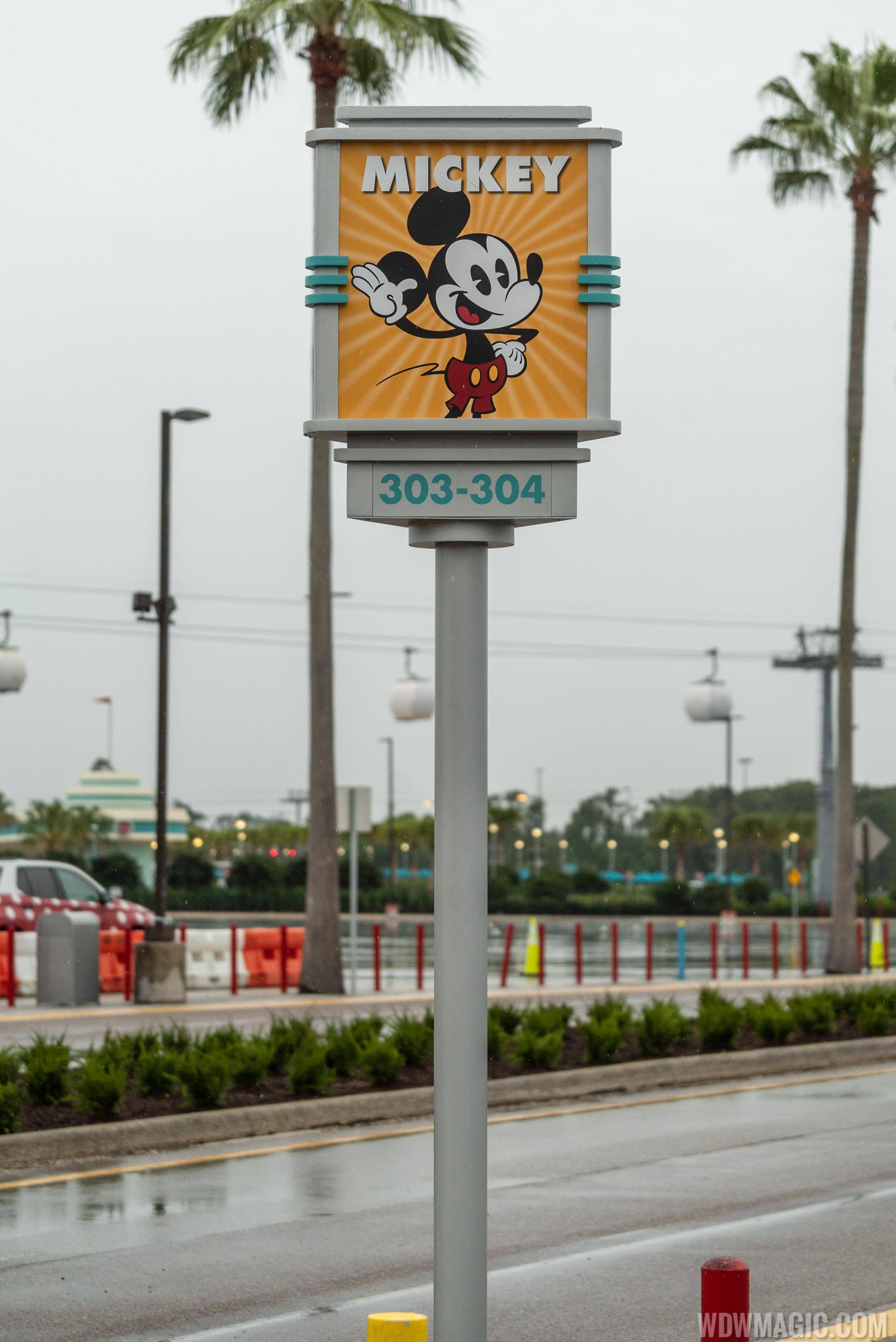 New parking lot character name signs