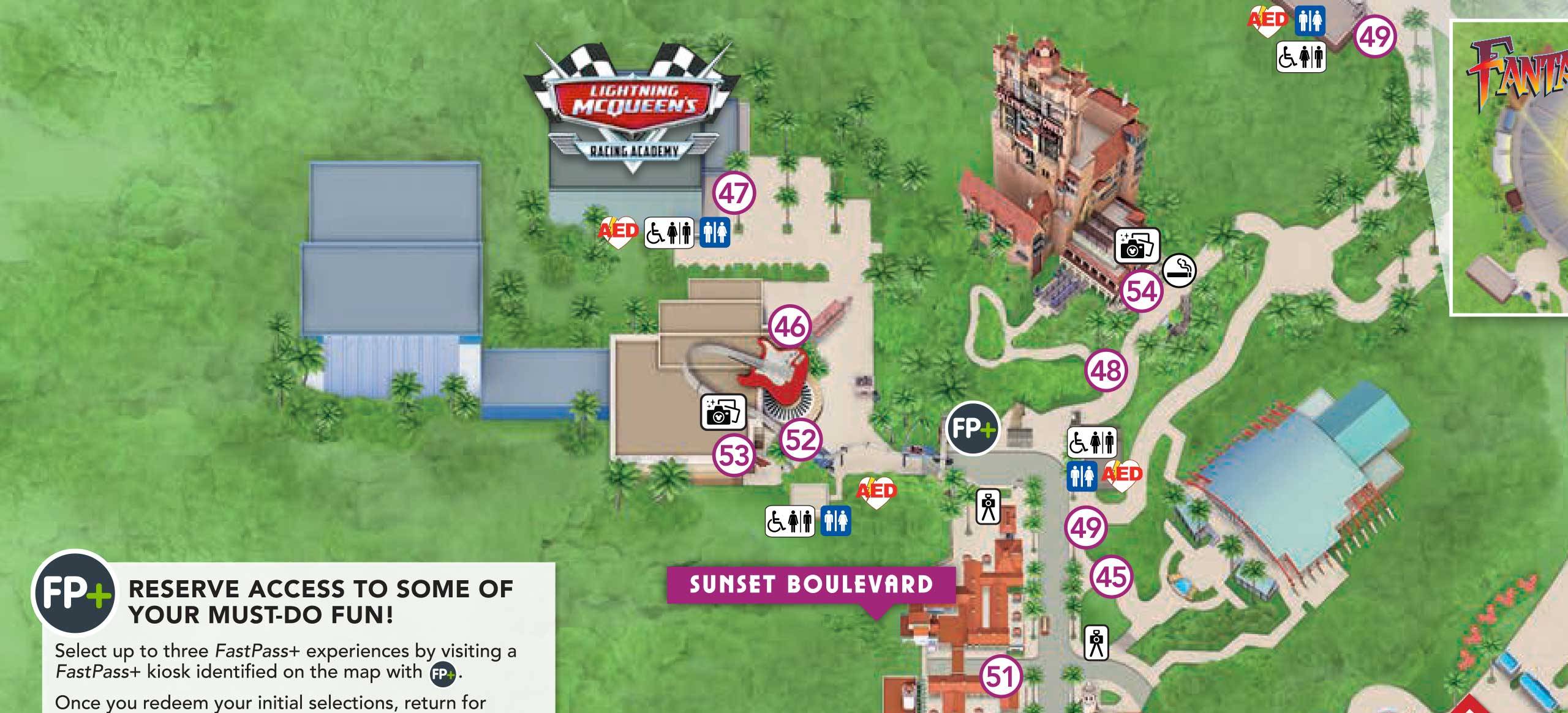 30th Anniversary Guide Map for Disney's Hollywood Studios