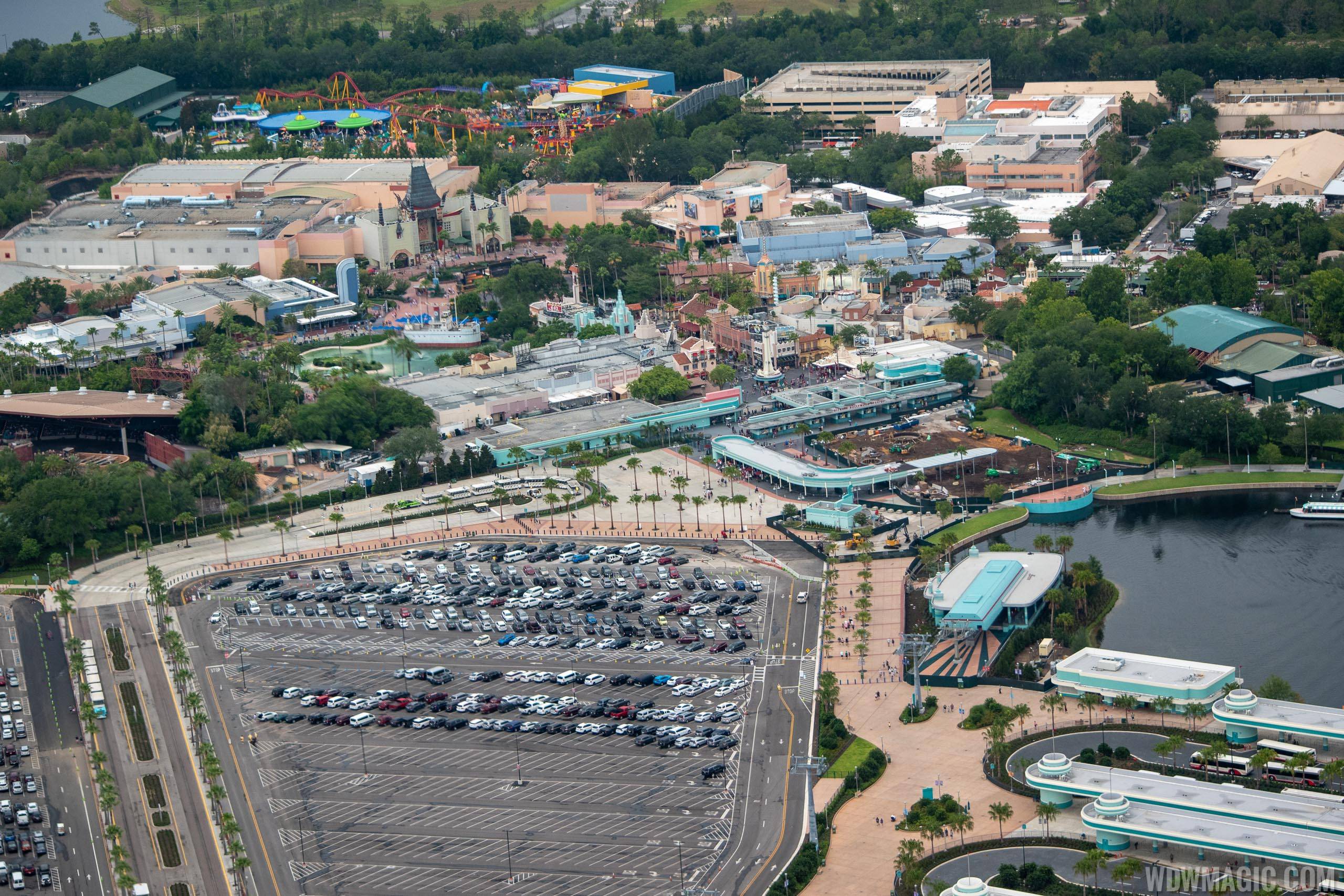 Main entrance construction from the air - June 2019