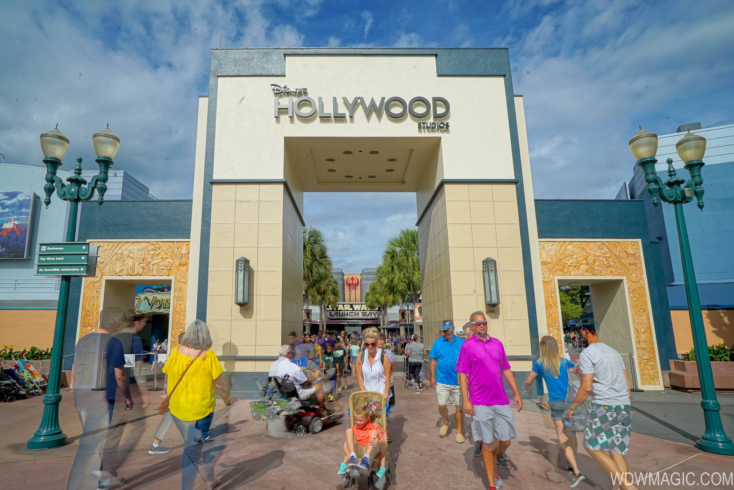 PHOTOS - Disney's Hollywood Studios archway with new logo