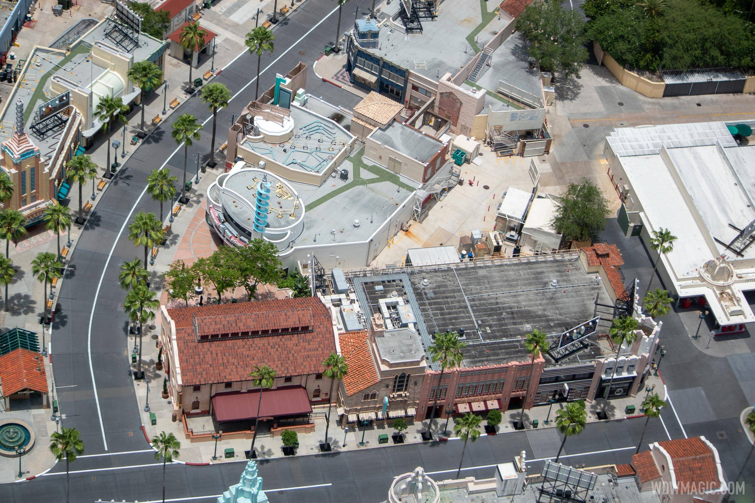 Aerial view of Disney's Hollywood Studios during COVID-019 closure