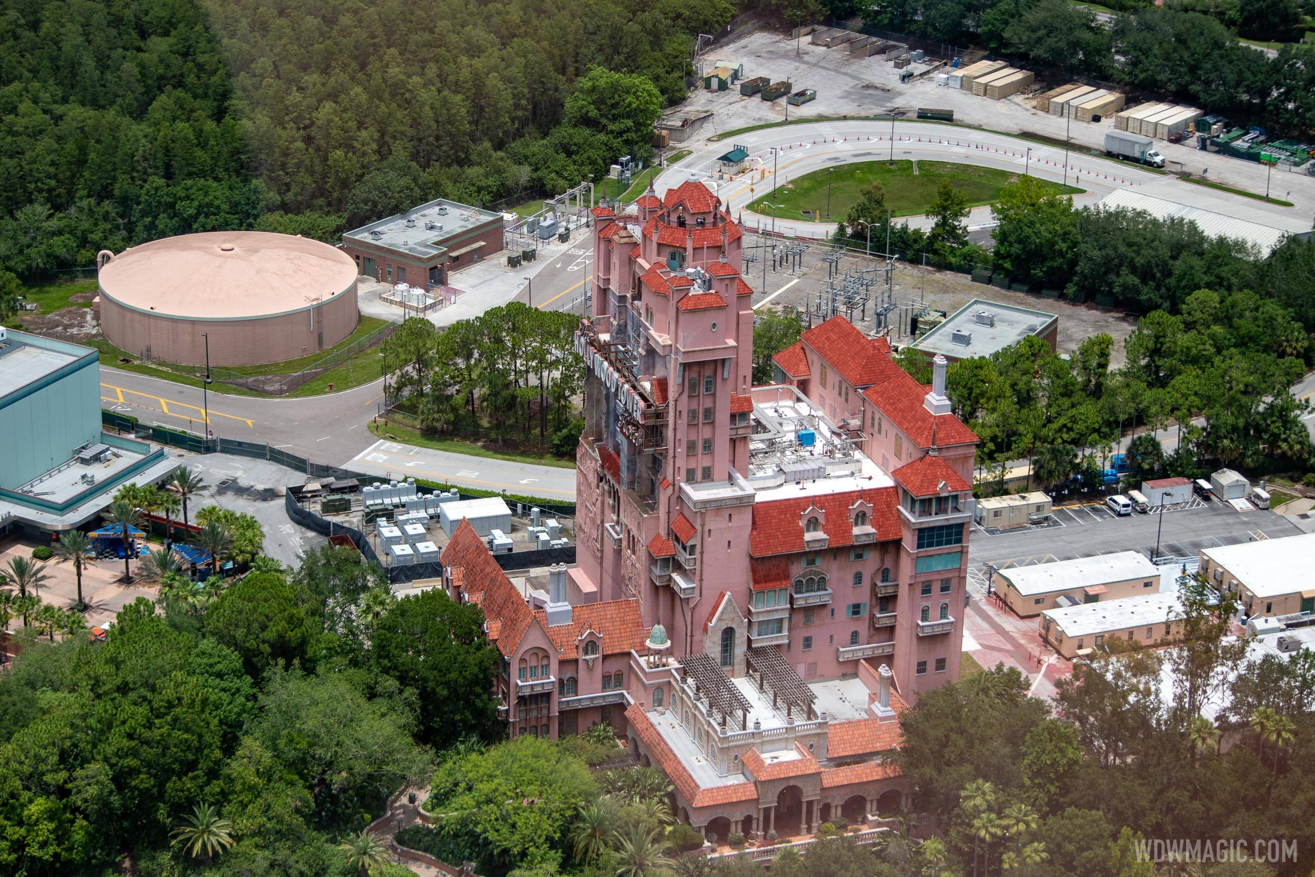 Aerial view of Disney's Hollywood Studios during COVID-019 closure