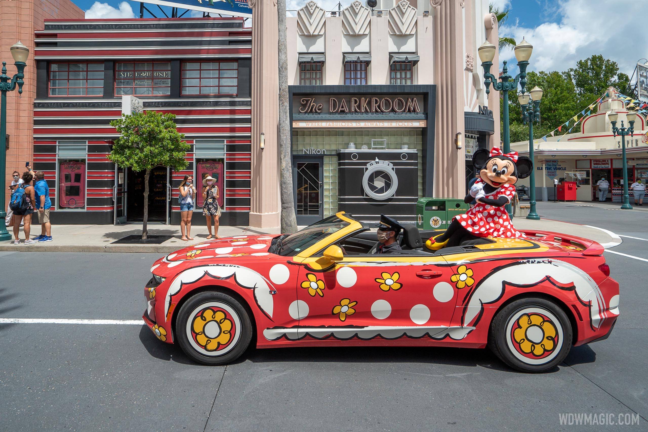 Minnie Mouse in the Mickey and Minnie cavalcade