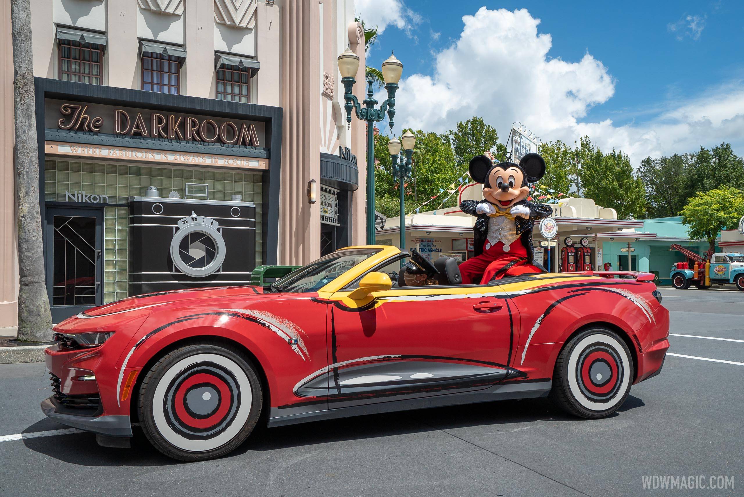 Mickey Mouse in the Mickey and Minnie cavalcade