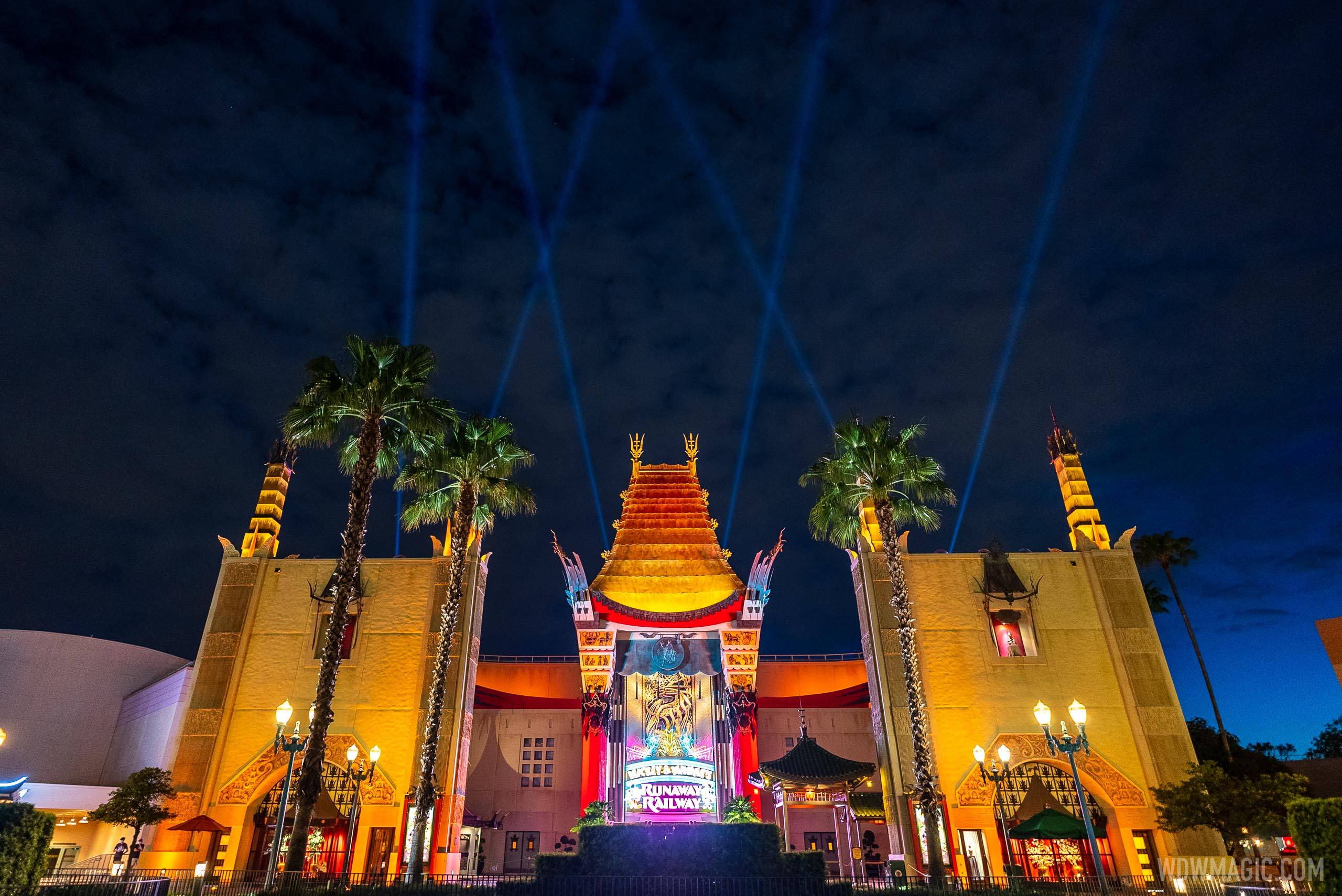 New lighting design and searchlights at Disney's Hollywood Studios Chinese Theater