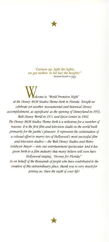 World Premiere Night Brochure