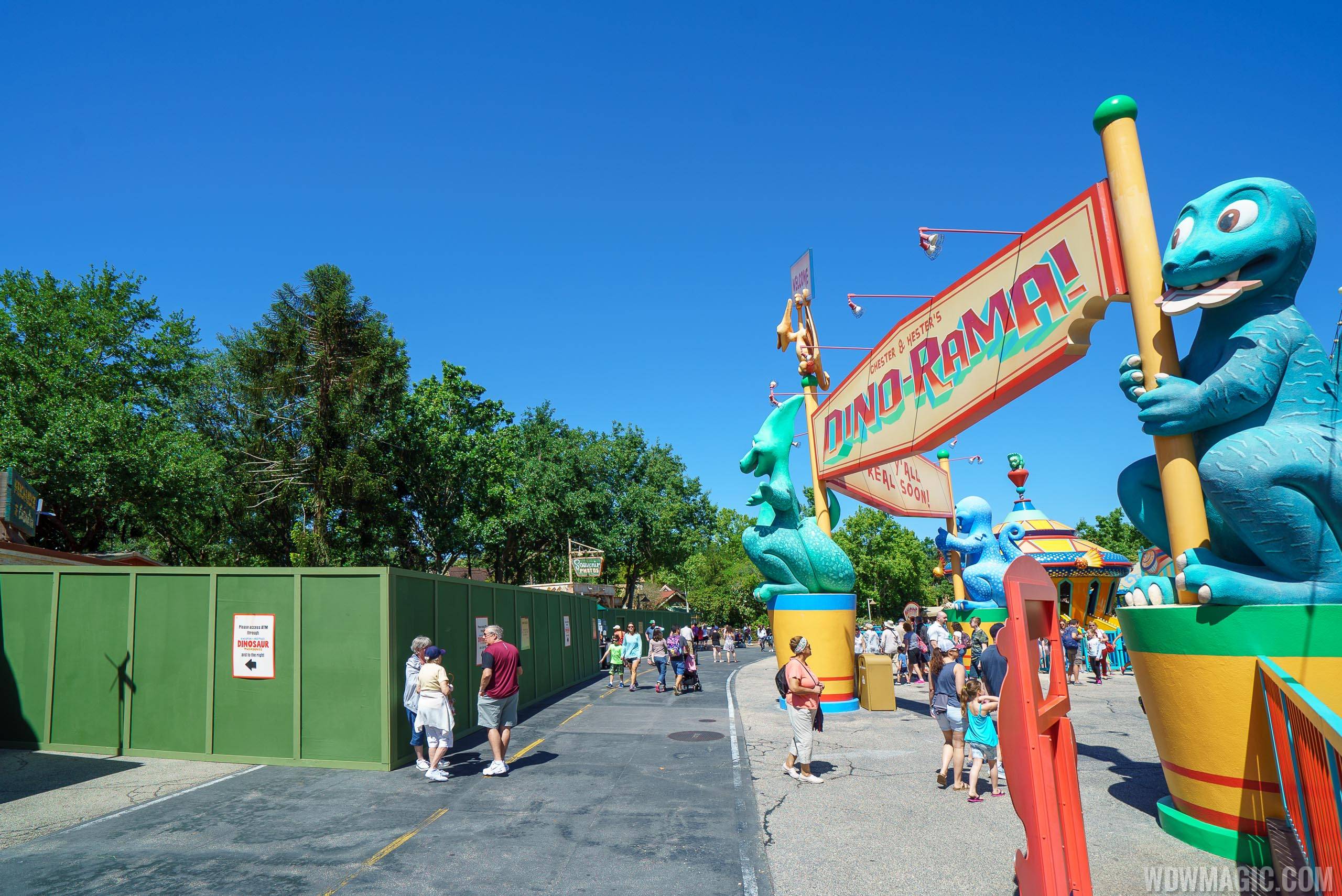 PHOTOS - Construction walls up in DinoLand U.S.A. for Donald's Dino Bash!