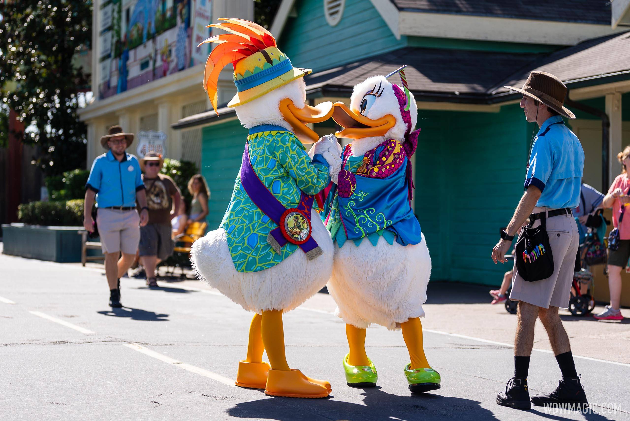 Donald Duck and Daisy Duck at Donald's Dino Bash