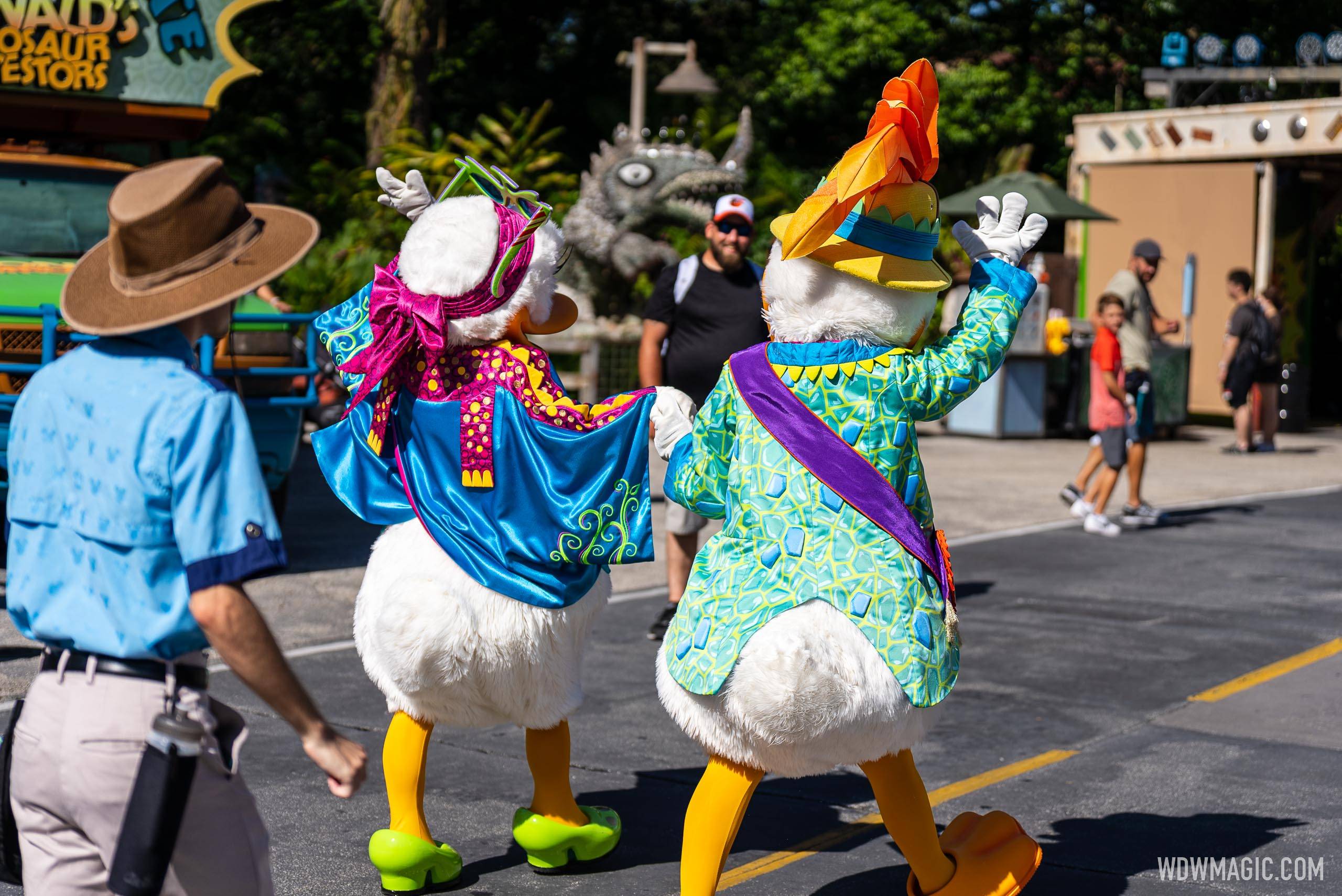 Donald Duck and Daisy Duck at Donald's Dino Bash