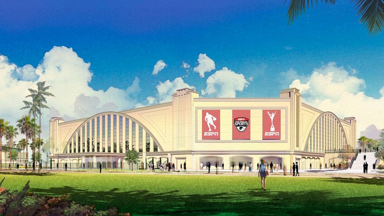 ESPN Wide World of Sports cheer and dance venue concept art
