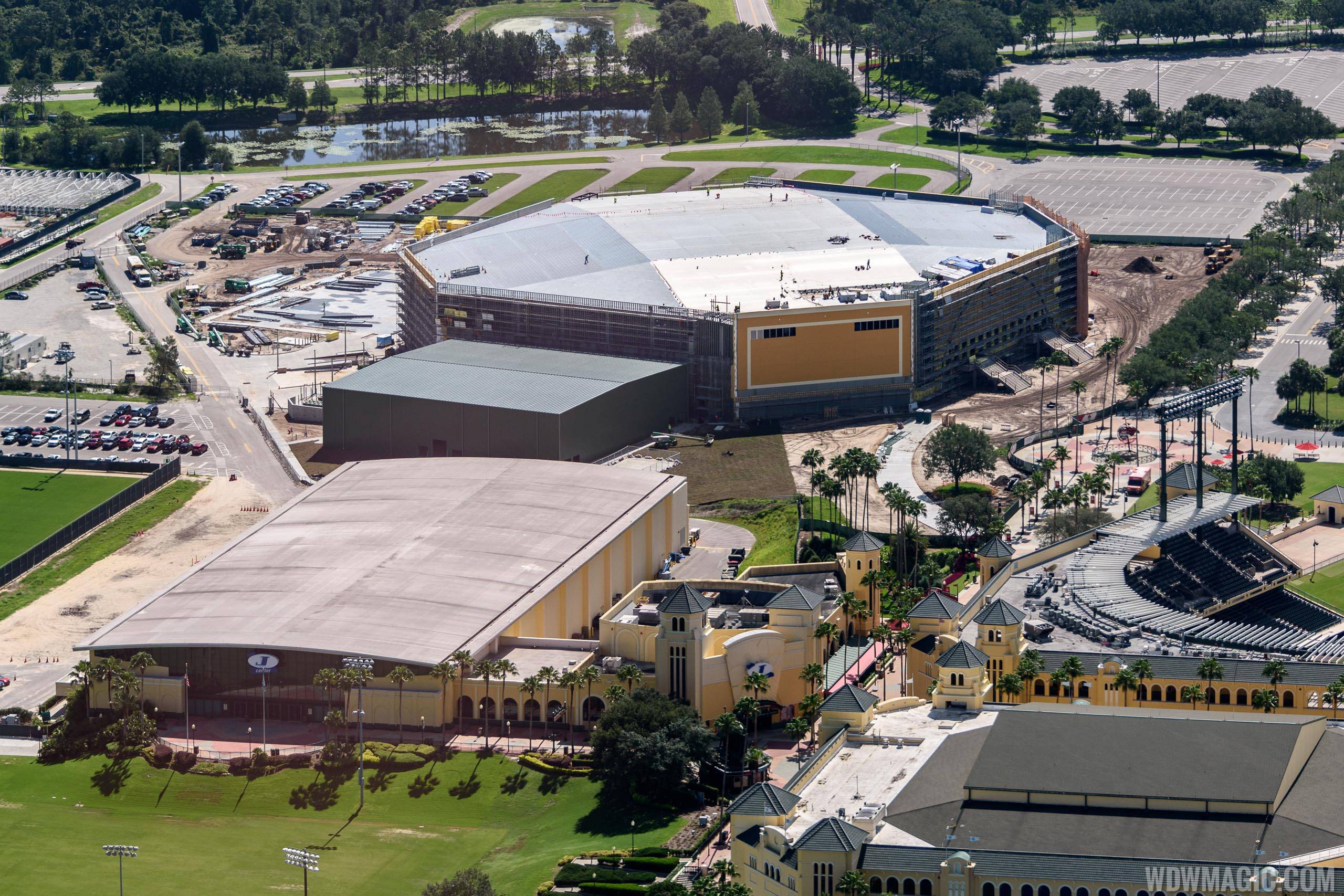 ESPN Wide World of Sports cheer and dance venue construction from the air