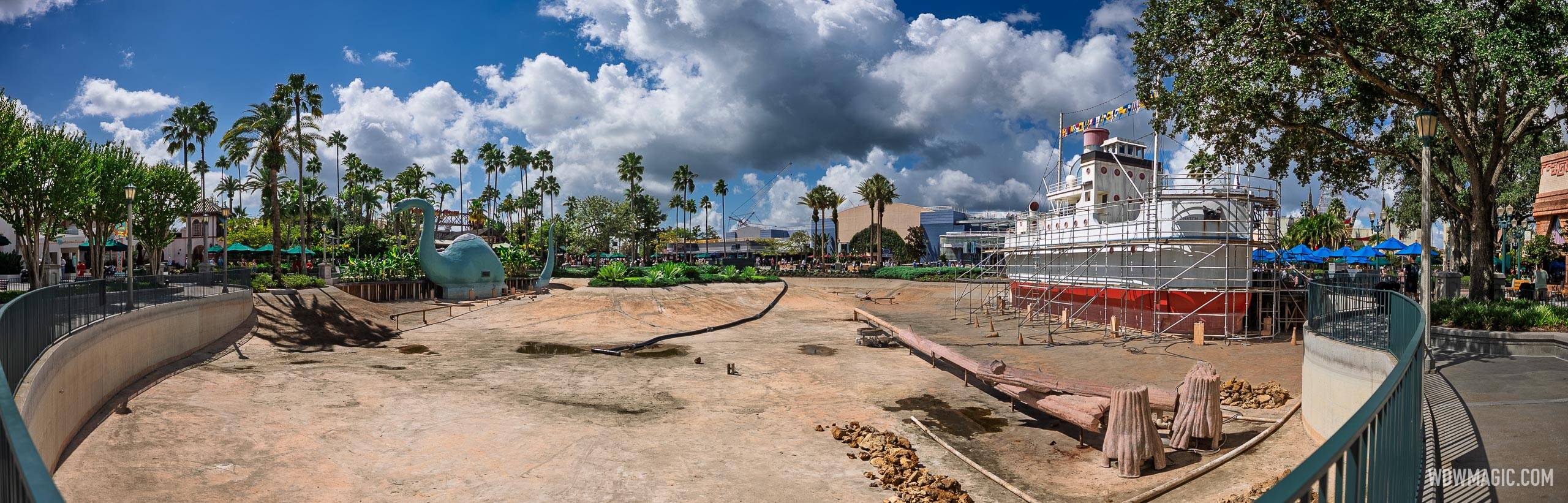 Echo Lake Drained for Refurbishment at Disney's Hollywood Studios