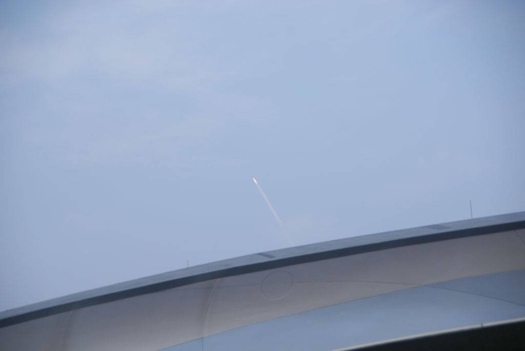 Space Shuttle Endeavour STS-118 launch over Epcot