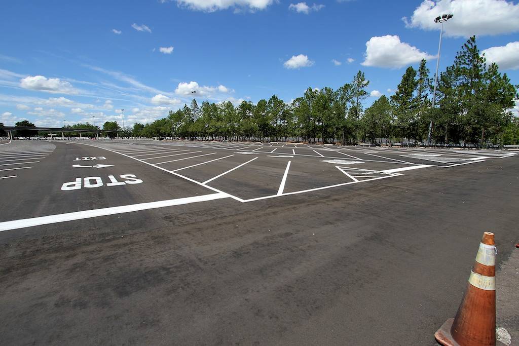PHOTOS - Epcot's parking lots being resurfaced
