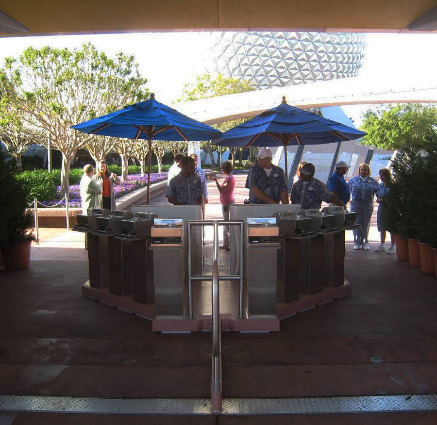 PHOTOS - Construction walls up at Epcot's turnstiles - easy entry test now being rolled out?
