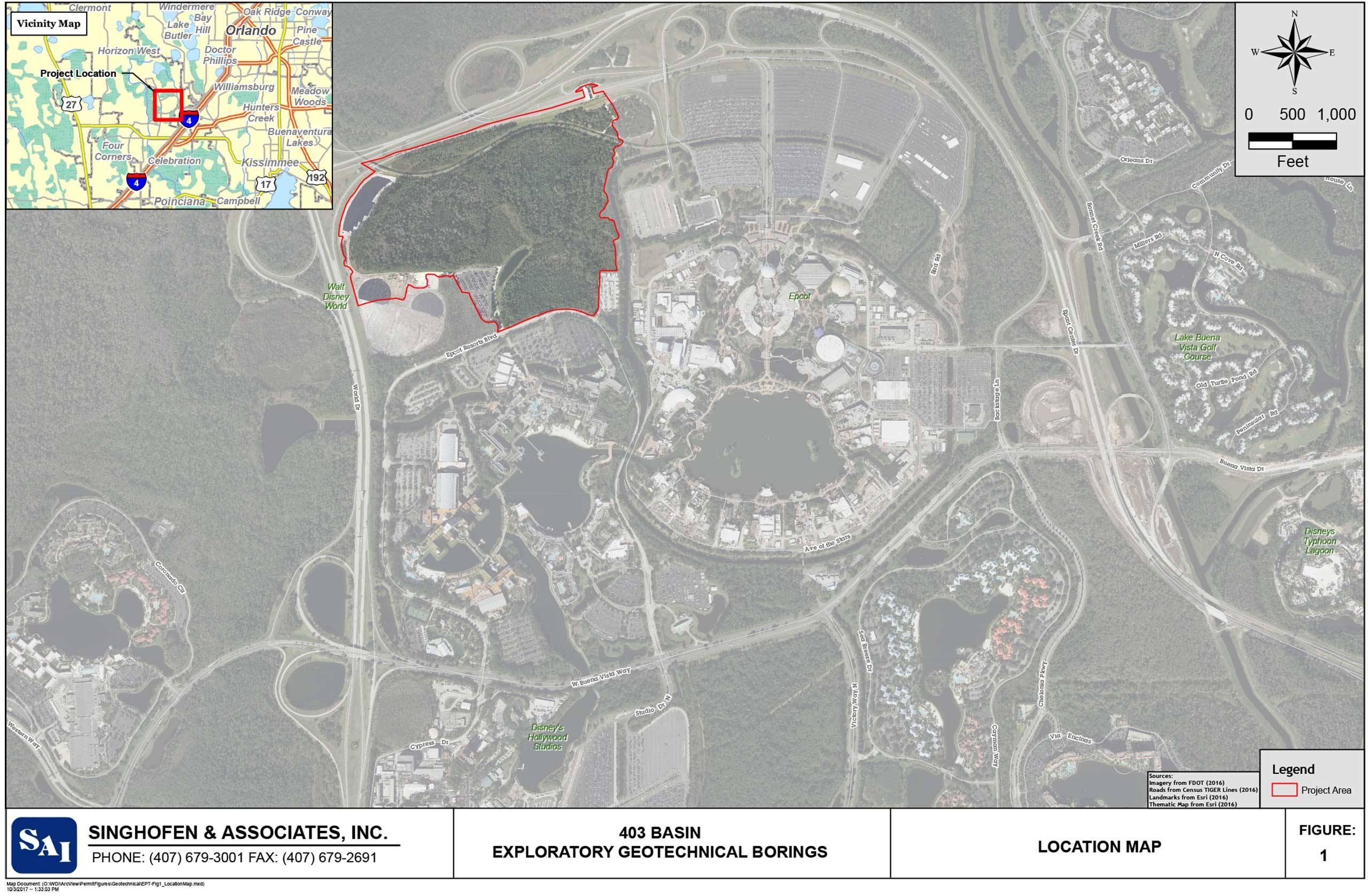 Exploratory Geotechnical Borings for Epcot NW Pond