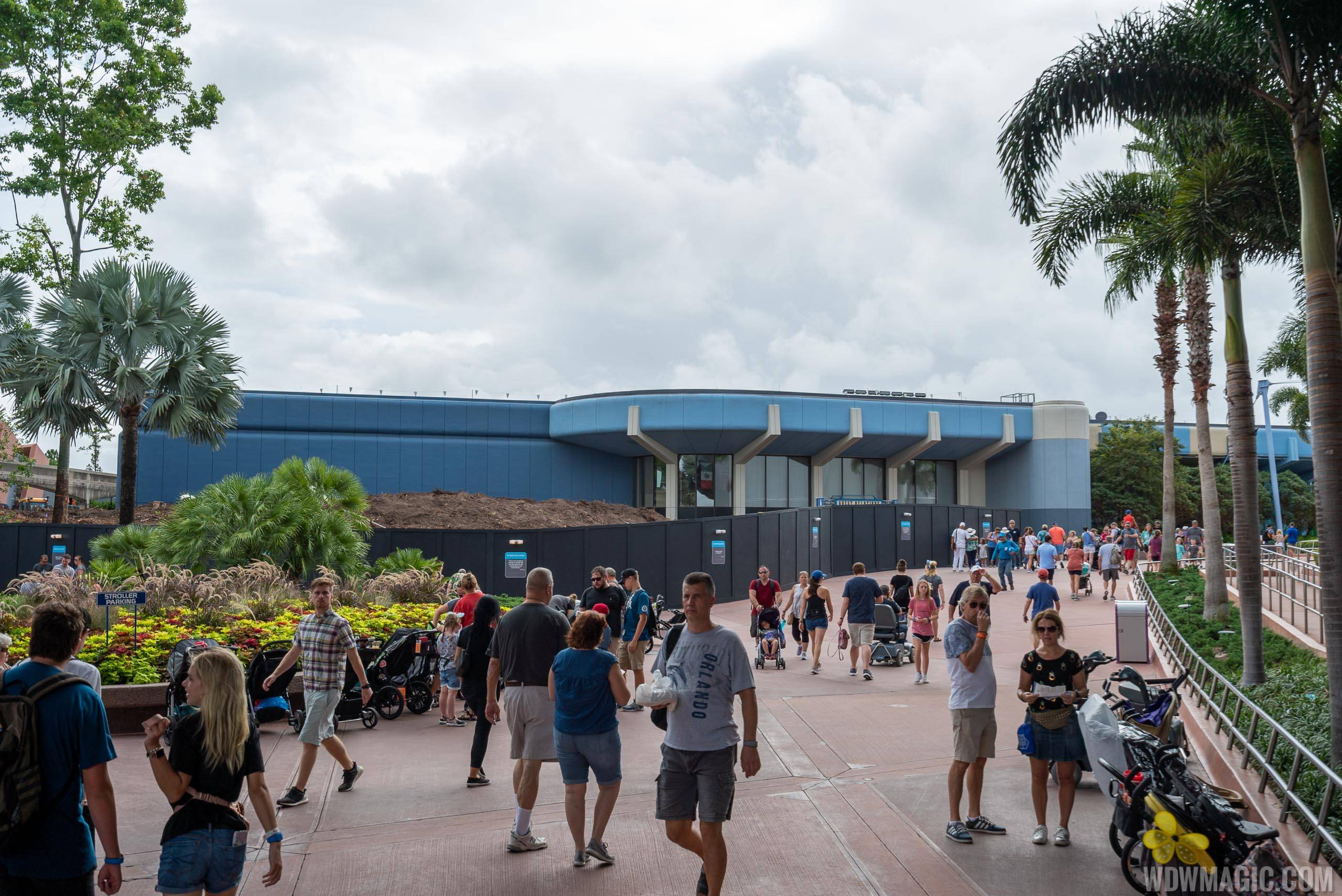 Epcot central area construction October 2019 - Between Guardians of the Galaxy and Innoventions East