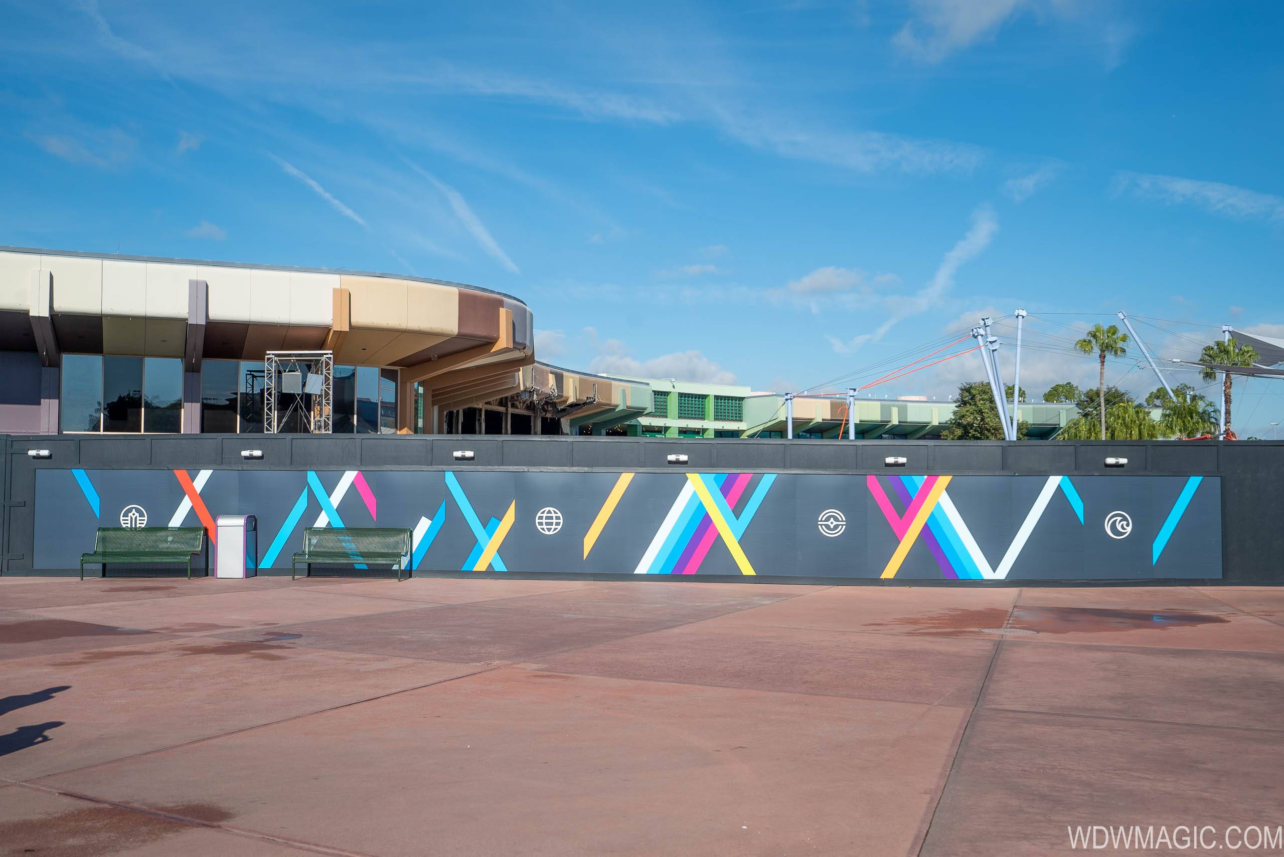 Epcot Future World West Demolition and Construction Walls - December 2019