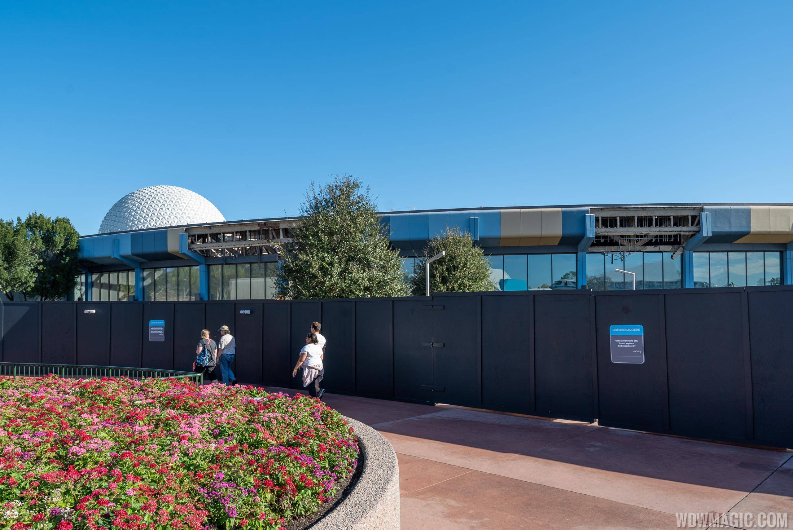 Epcot Future World West Demolition and Construction Walls - December 6 2019