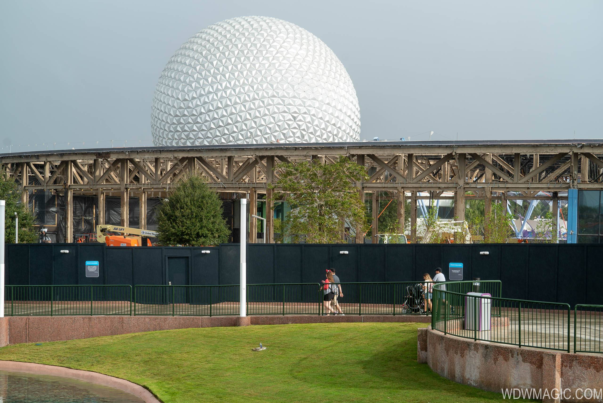Epcot Future World West Demolition and Construction Walls - December 12 2019