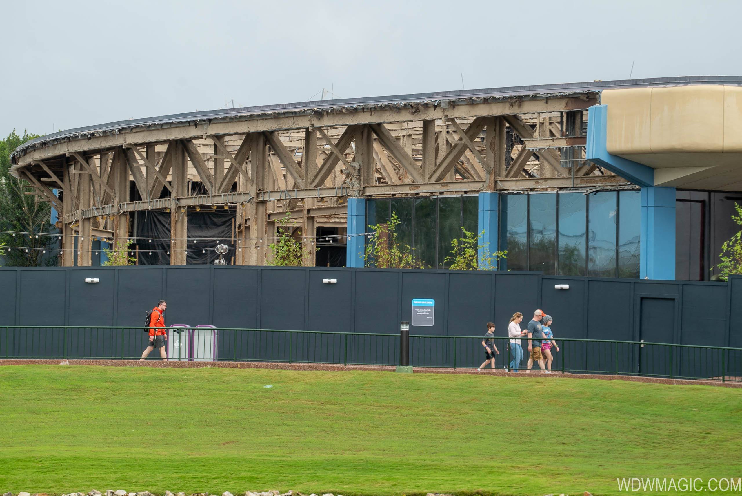 Epcot Future World West Demolition and Construction Walls - December 12 2019