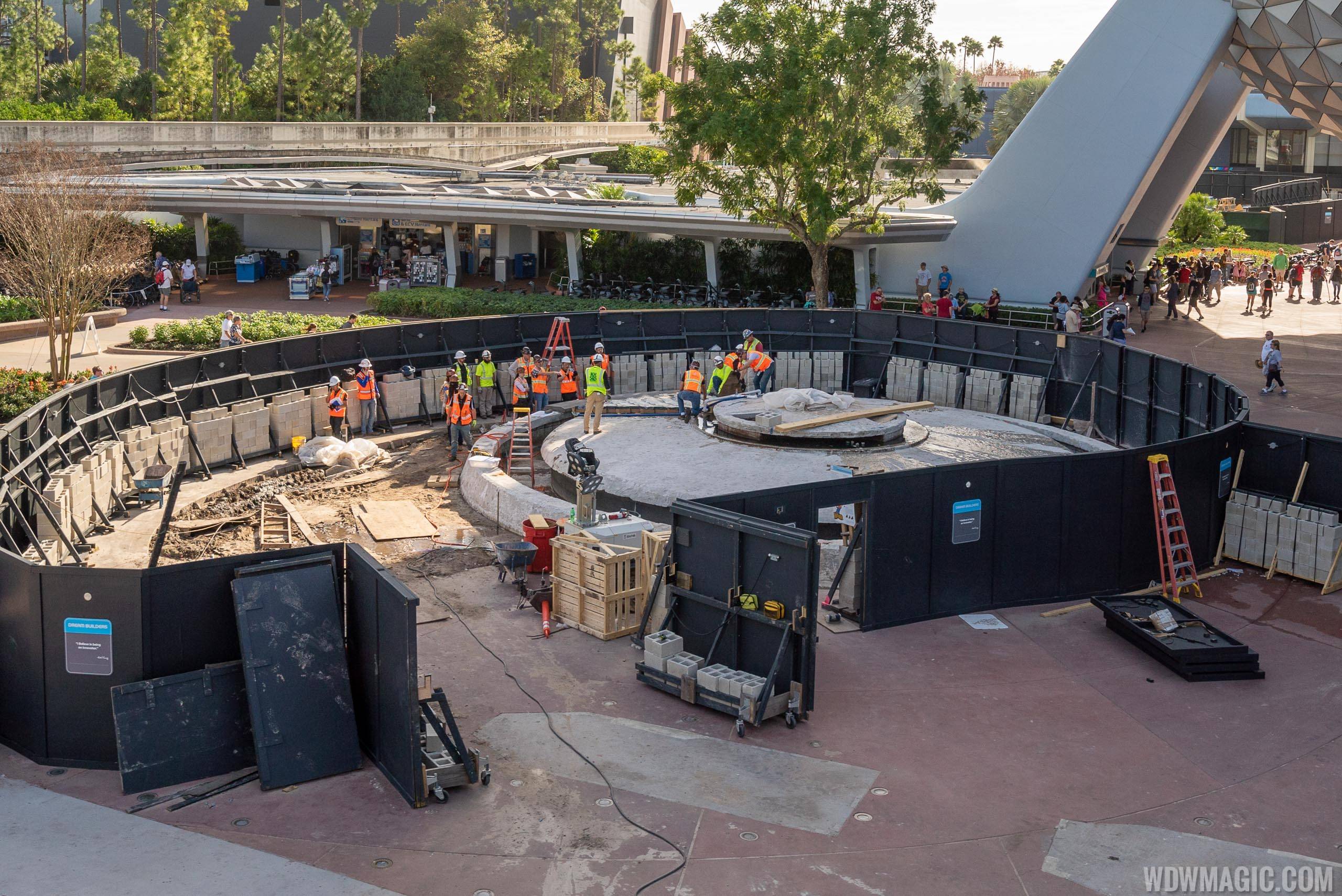 PHOTOS - Imagineers test Epcot's new main entrance water feature