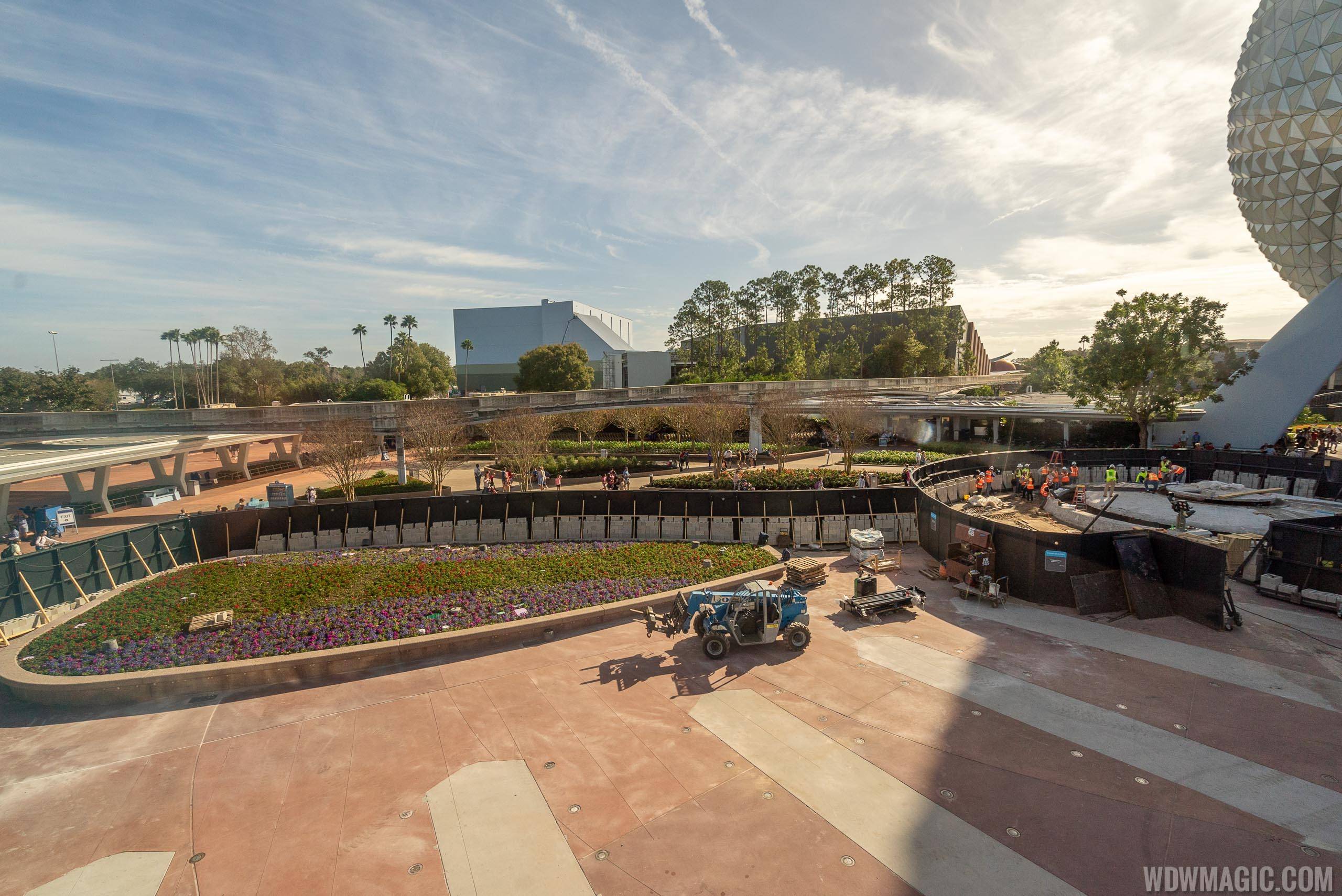 Epcot main entrance water feature testing