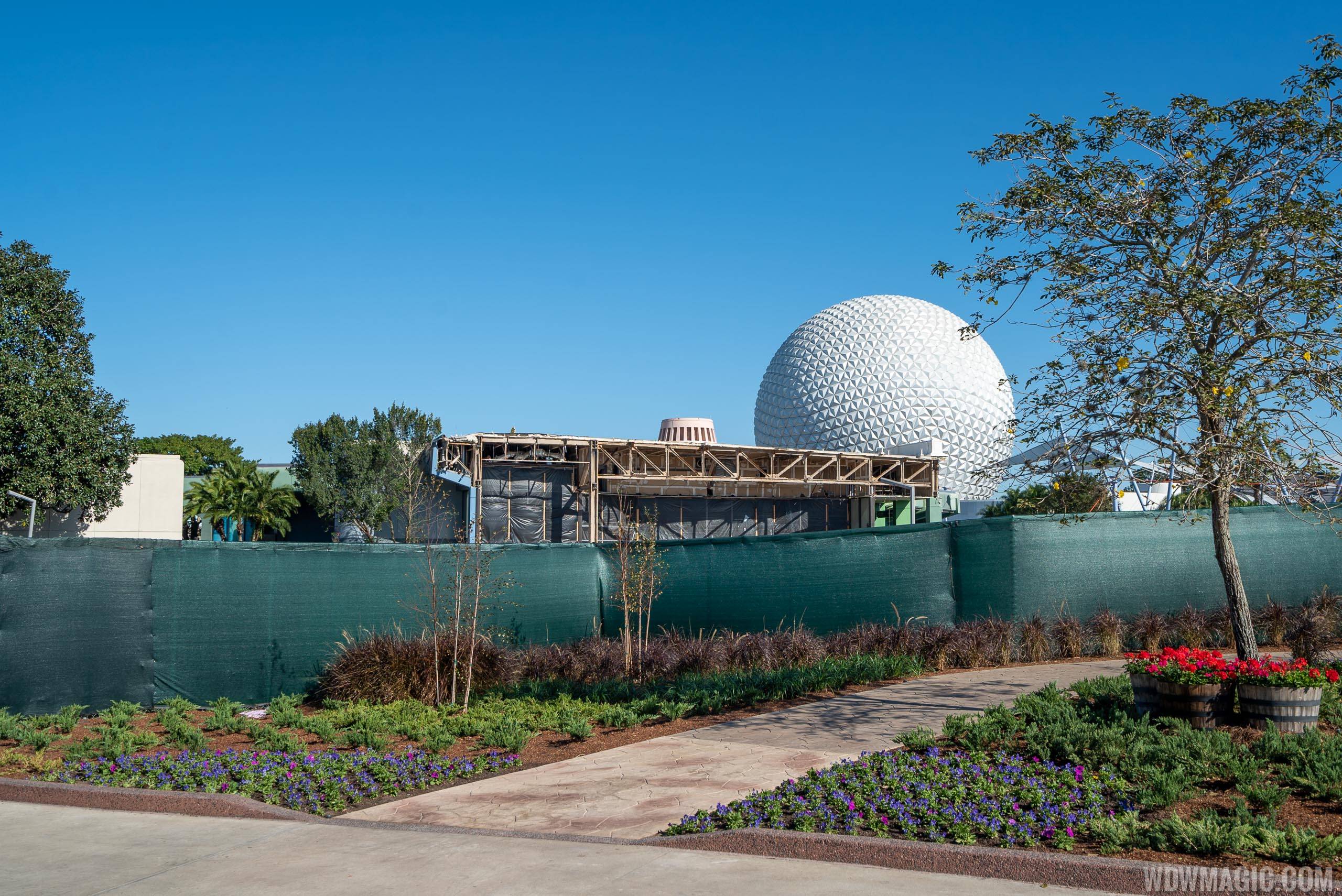 Epcot Future World West Demolition and Construction Walls - January 21 2020